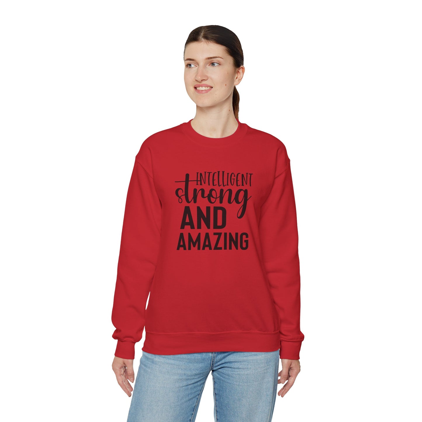 Intelligent Strong And Amazing Unisex Heavy Blend™ Crewneck Sweatshirt