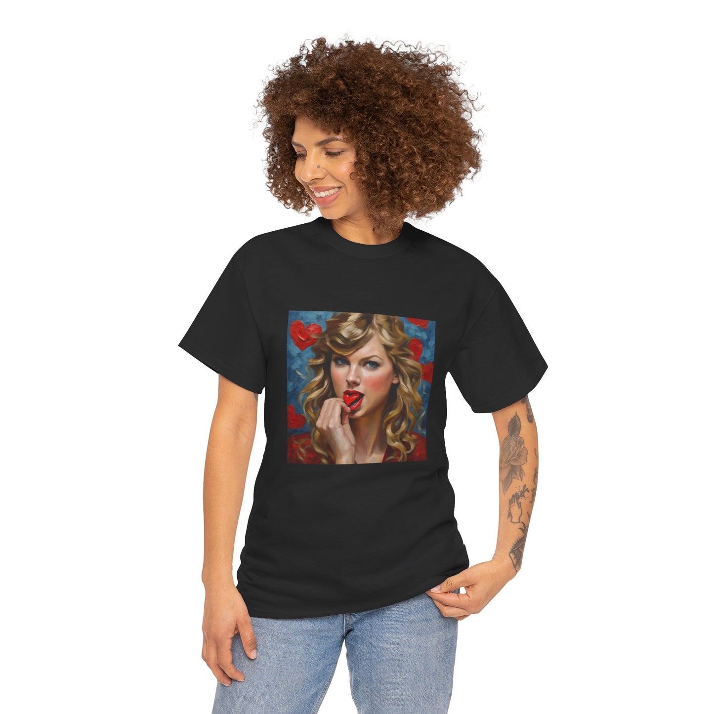 Taylor Swift T Shirt with Hearts