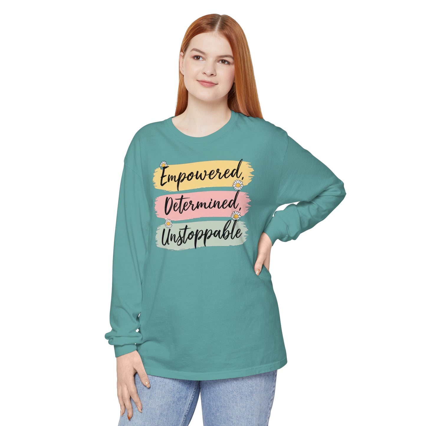 Empowered Women Garment-dyed Long Sleeve T-Shirt