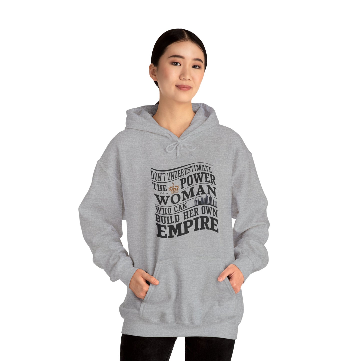 Don't Underestimate Printed Unisex Heavy Blend™ Hooded Sweatshirt
