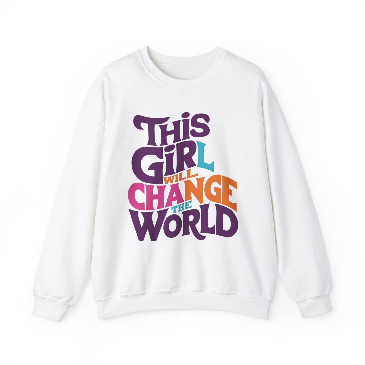 This Girl Will Change the World Unisex Heavy Blend™ Crewneck Sweatshirt