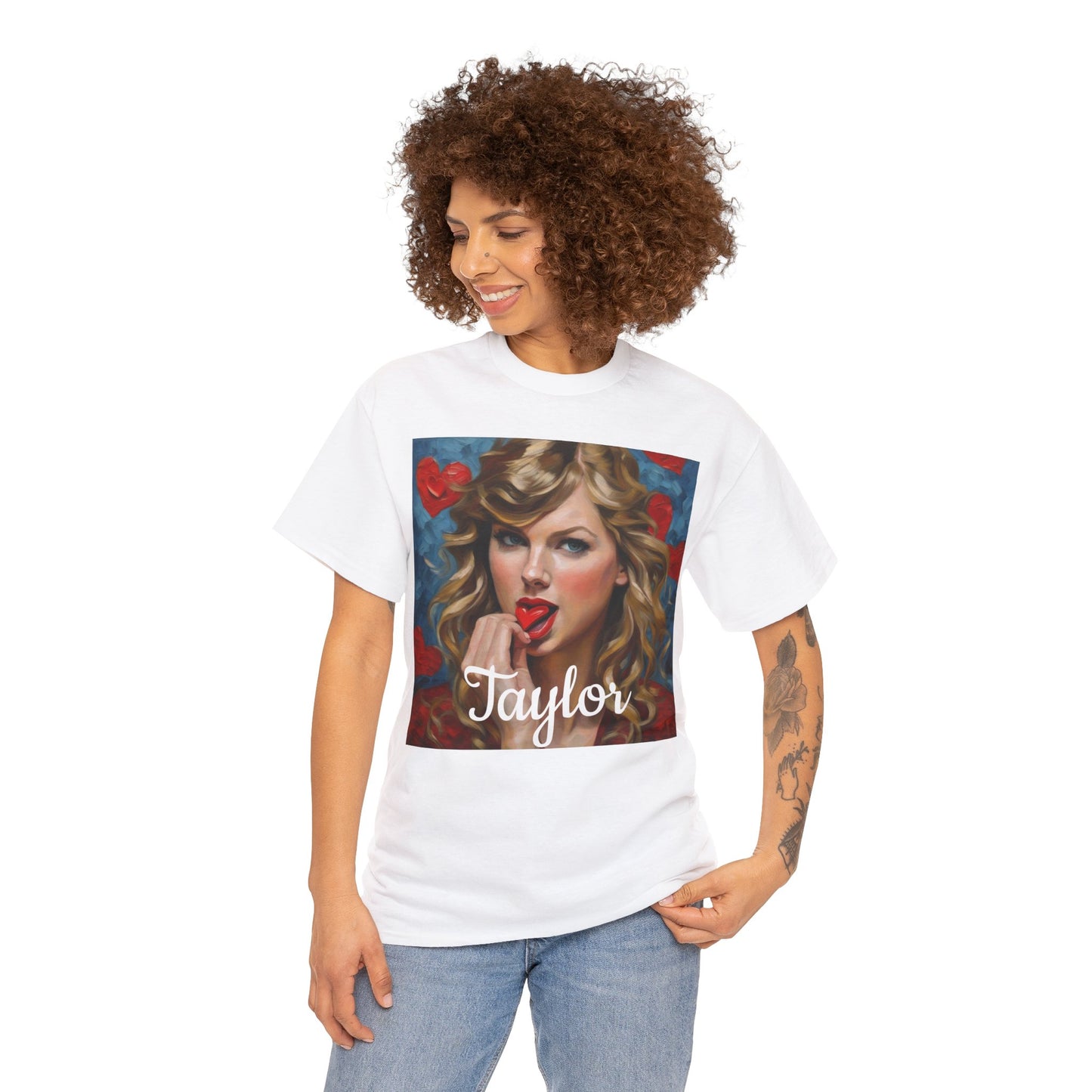Taylor Swift T Shirt with Hearts