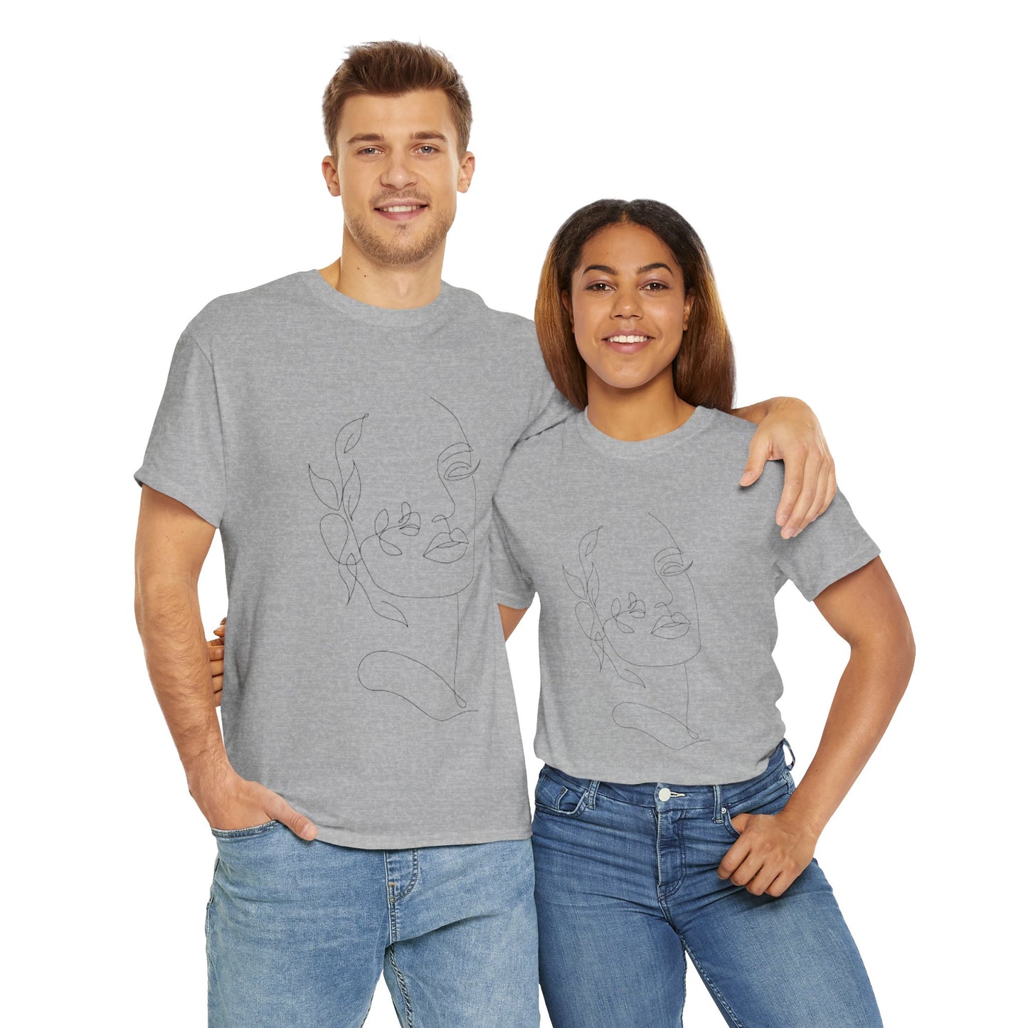 Women Artwork T Shirt with Hearts