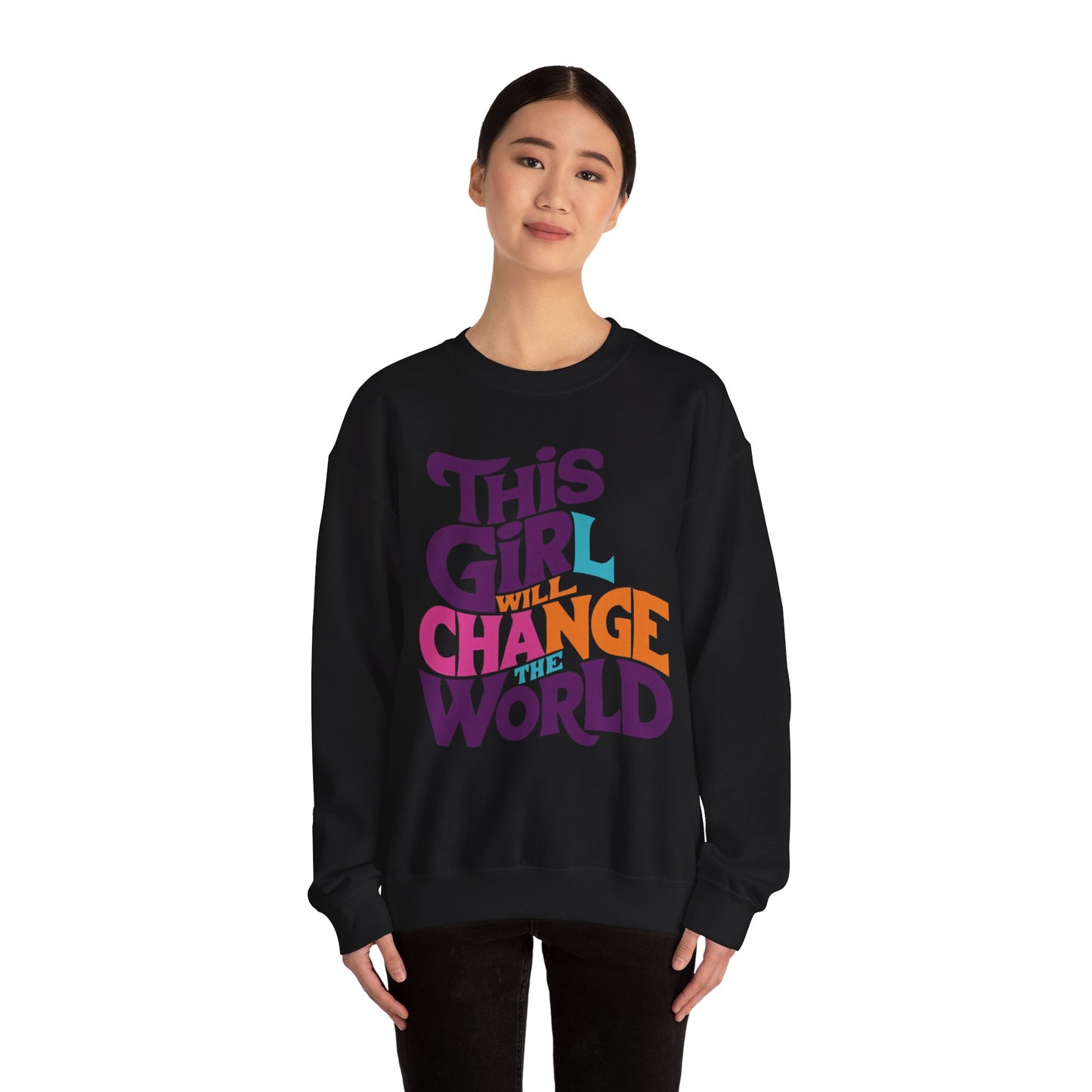 This Girl Will Change the World Unisex Heavy Blend™ Crewneck Sweatshirt