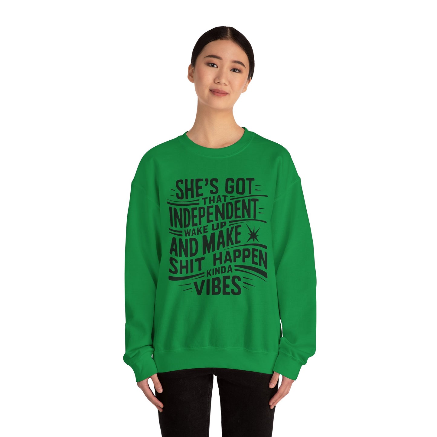 She's Got That Independent Wake Up Unisex Heavy Blend™ Crewneck Sweatshirt