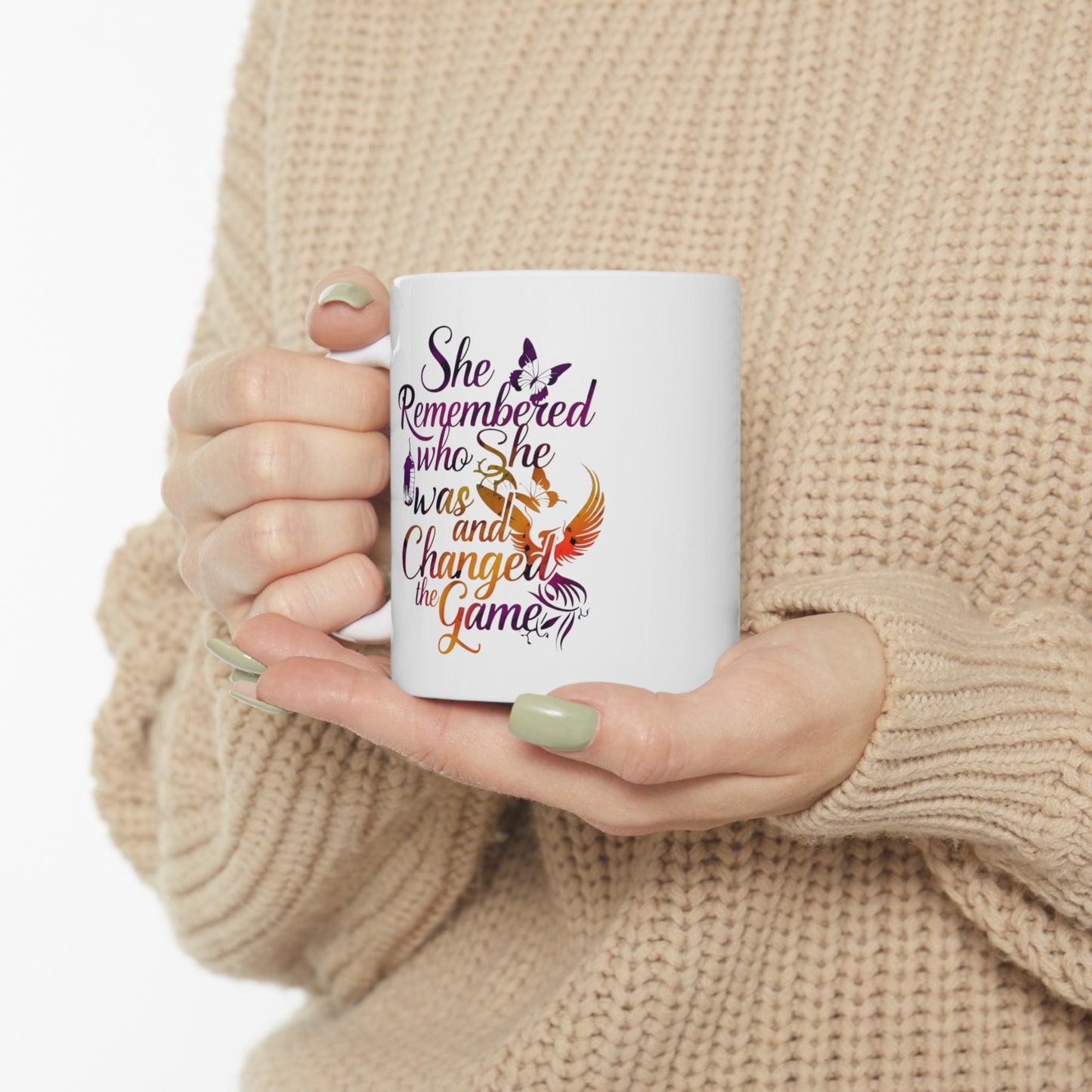 She Remembered Printed Ceramic Mug, (11oz, 15oz)