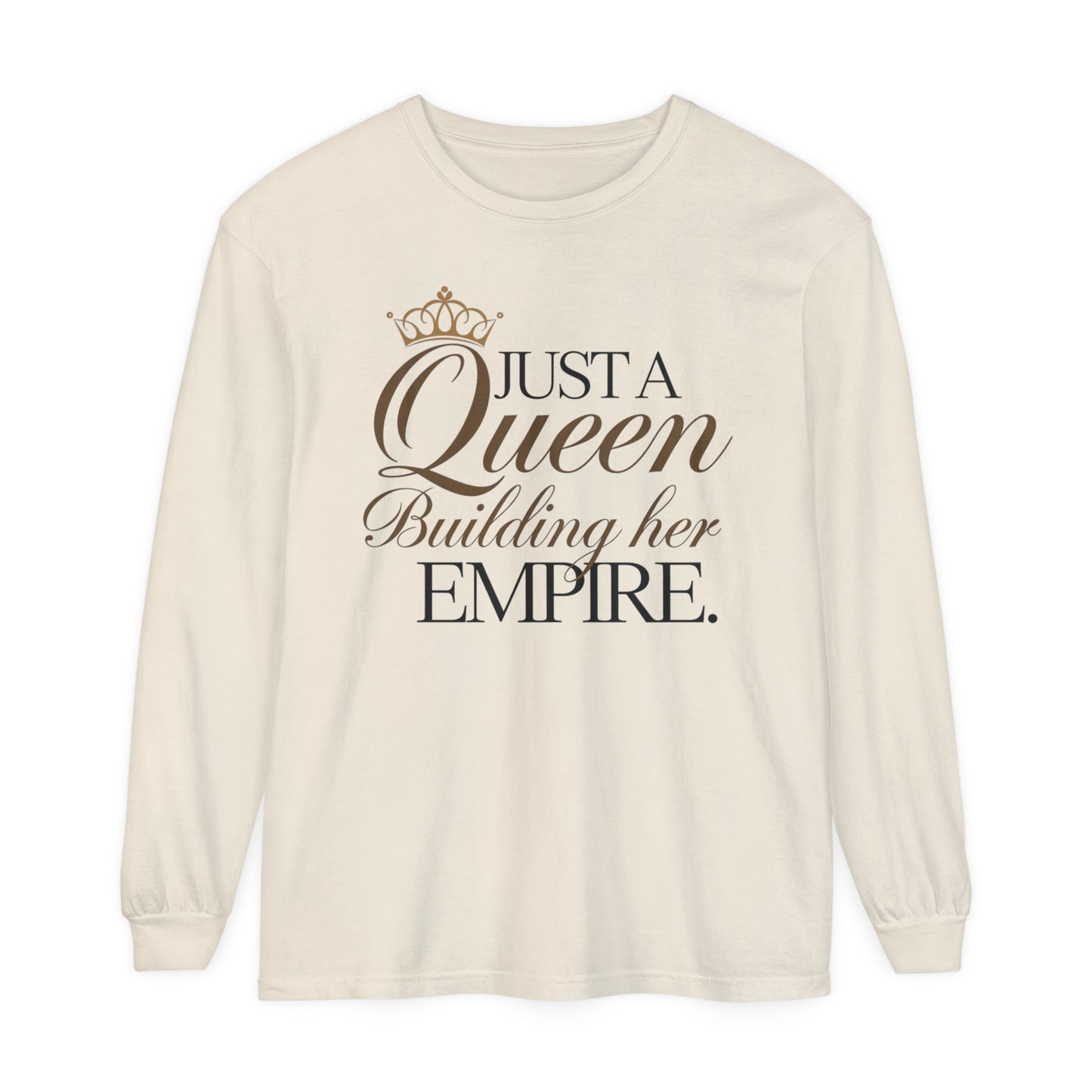 Just A Women Garment-dyed Long Sleeve T-Shirt
