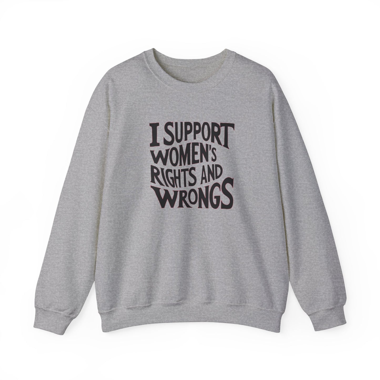 I support Women's Rights And Wrongs Unisex Heavy Blend™ Crewneck Sweatshirt