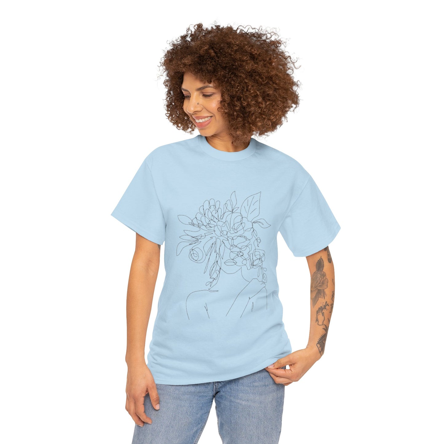 Women Artwork T Shirt with Hearts
