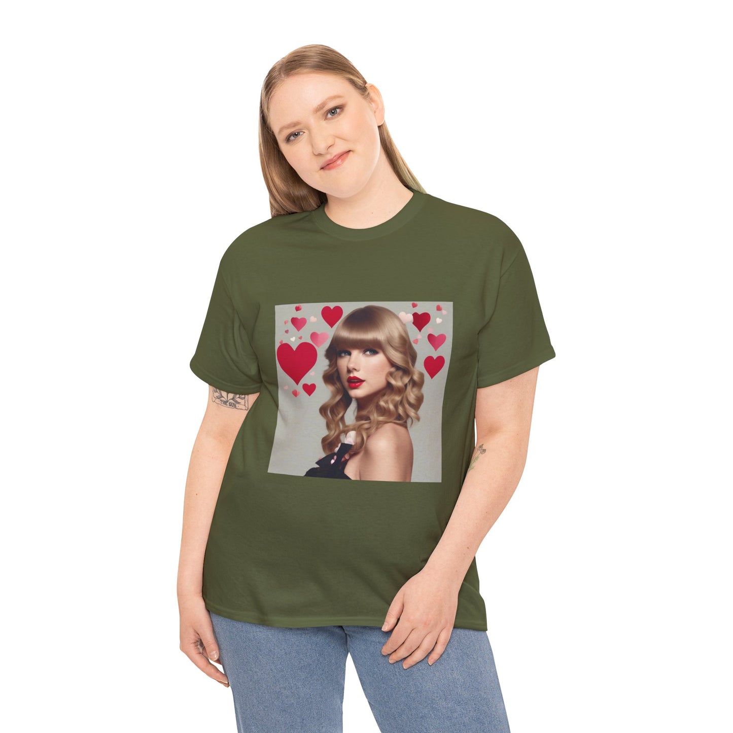 Taylor Swift T Shirt with Hearts