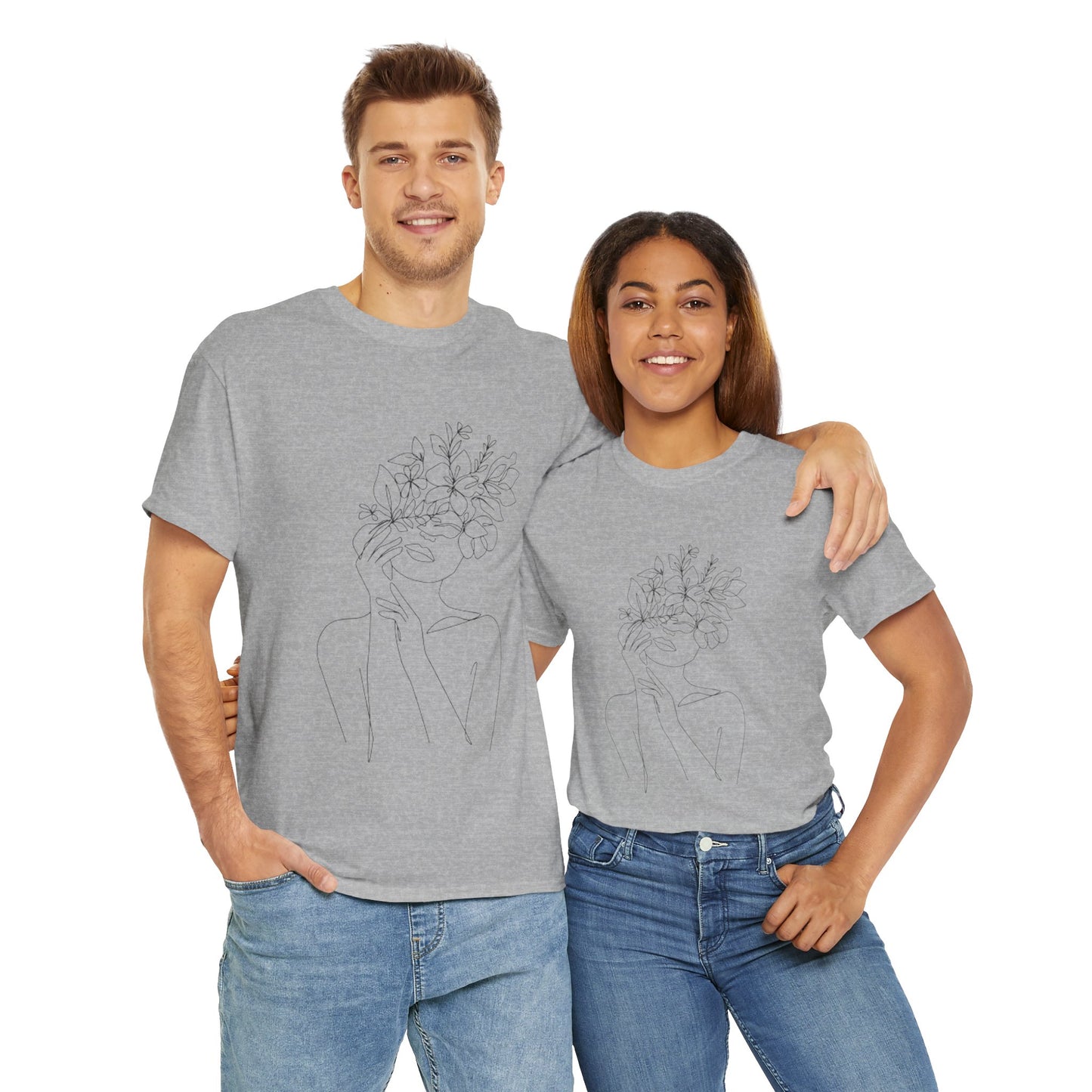 Women Artwork T Shirt with Hearts