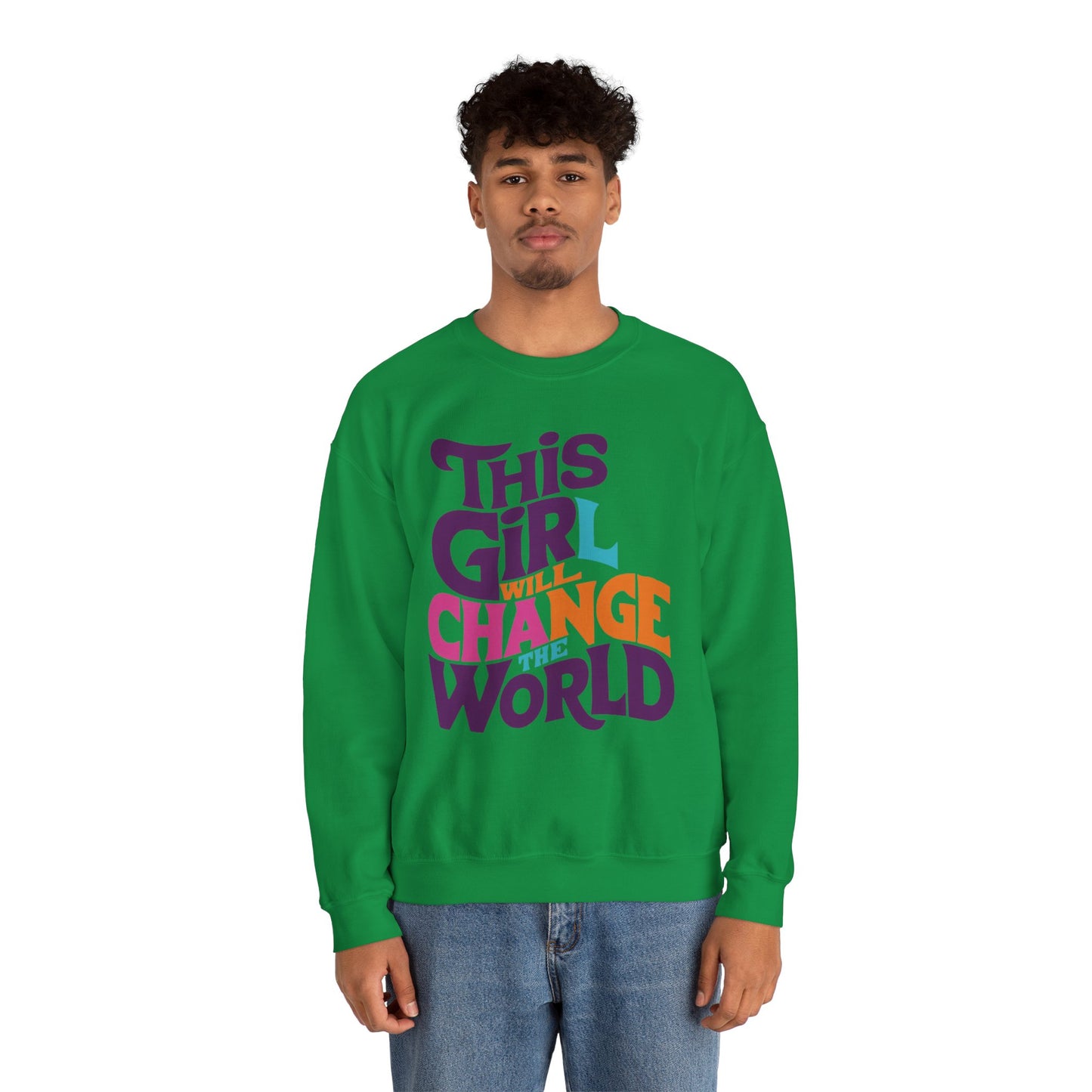 This Girl Will Change the World Unisex Heavy Blend™ Crewneck Sweatshirt