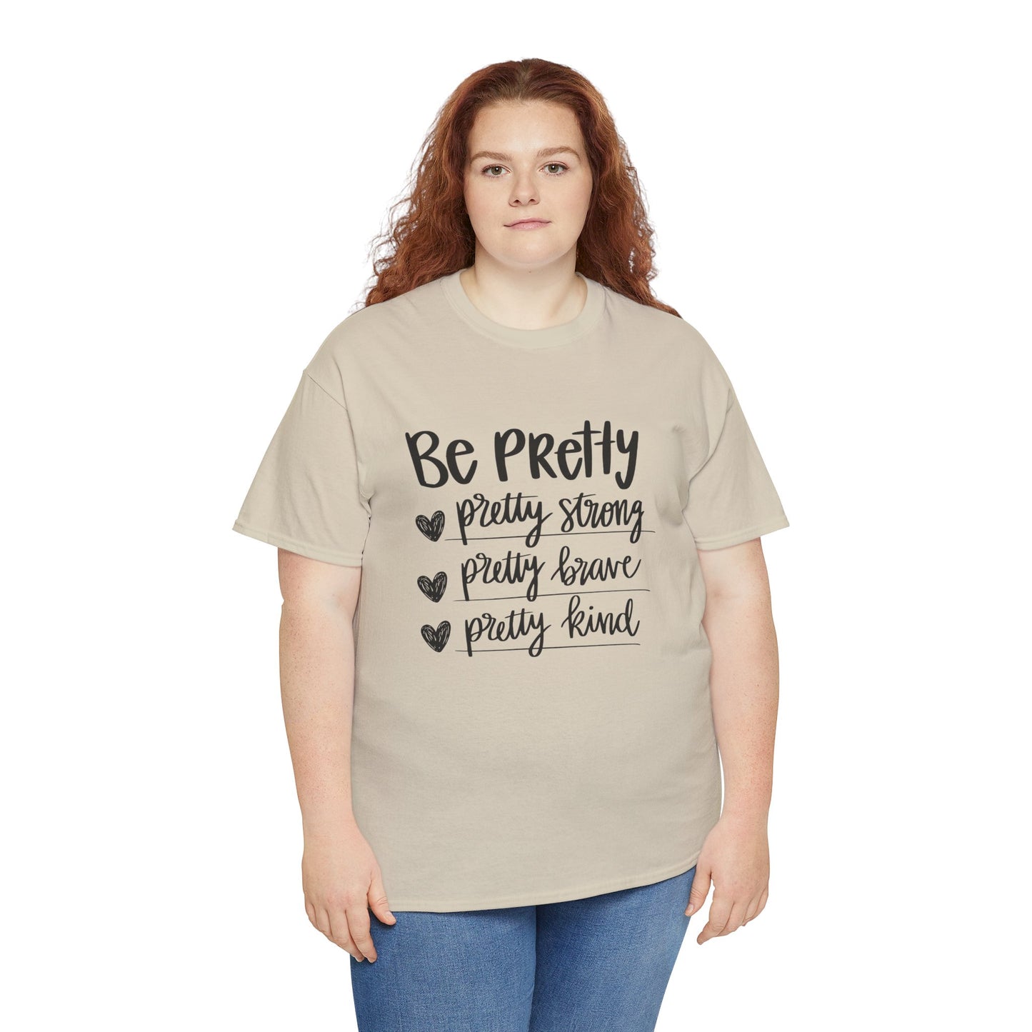 Be Pretty Printed T Shirt with Hearts