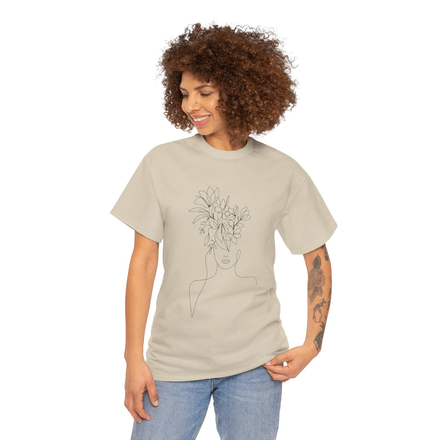 Women Artwork T Shirt with Hearts