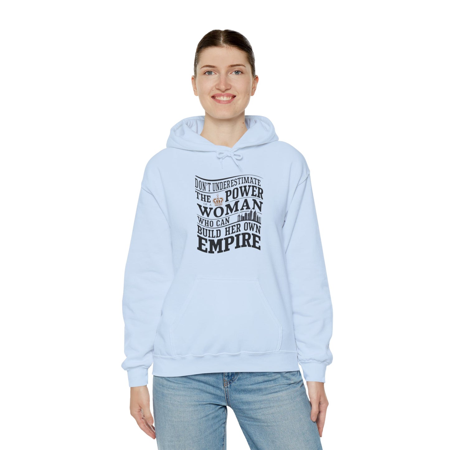 Don't Underestimate Printed Unisex Heavy Blend™ Hooded Sweatshirt