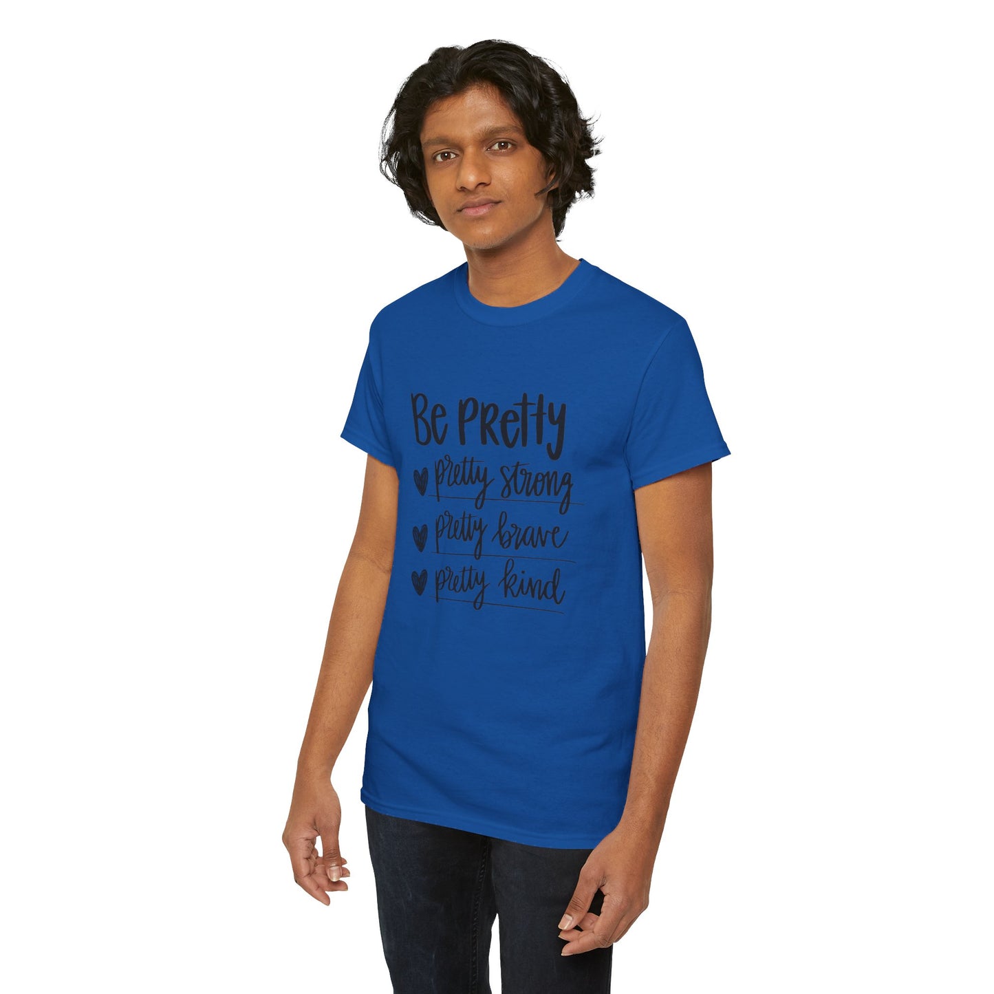 Be Pretty Printed T Shirt with Hearts