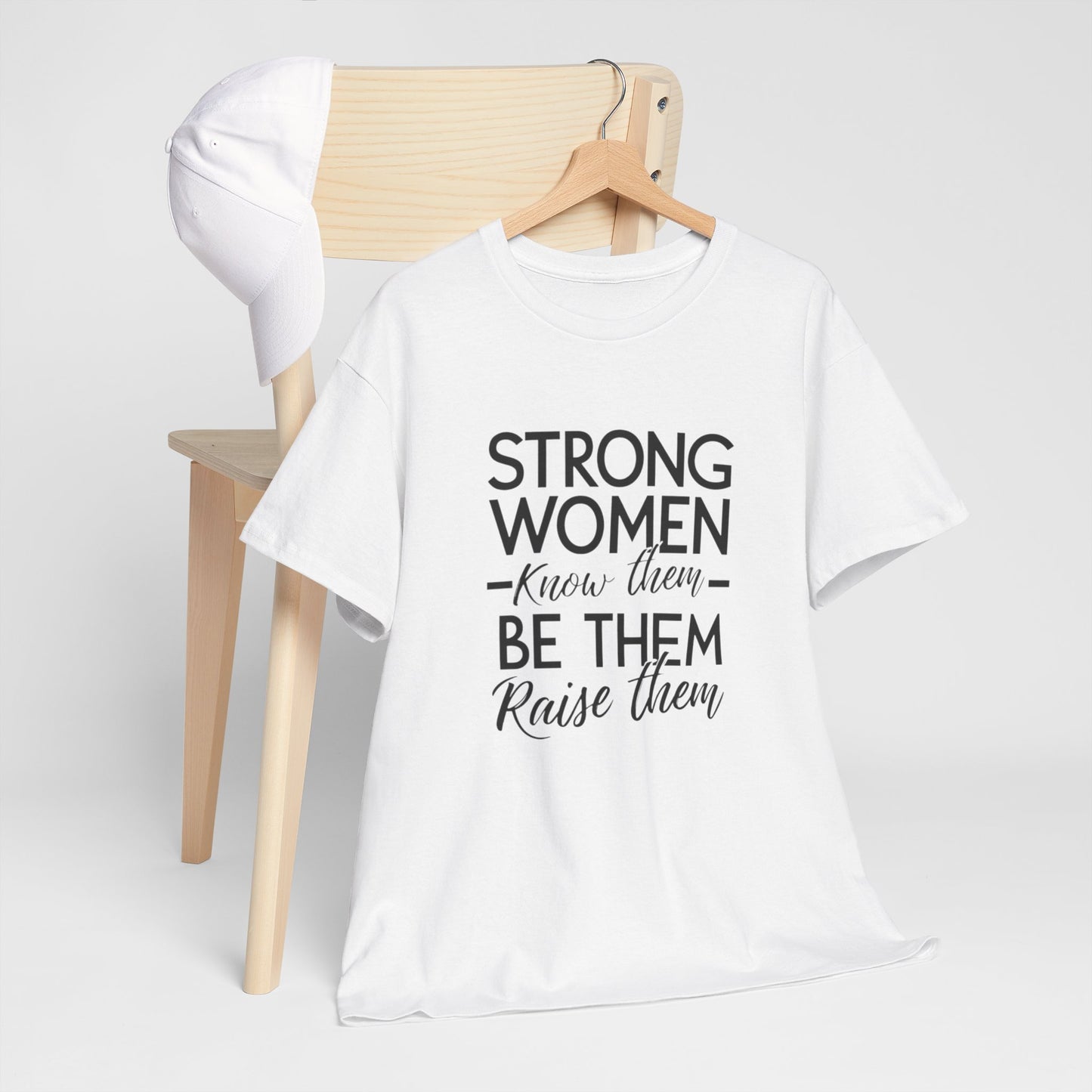 Strong Women Printed T Shirt with Hearts