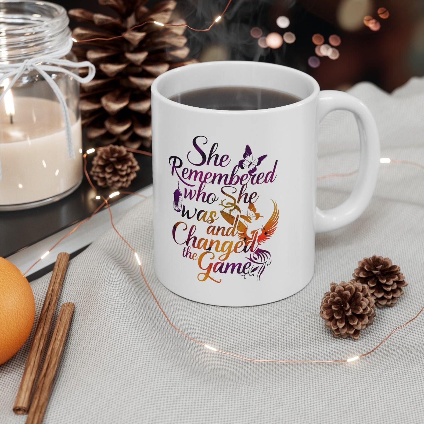 She Remembered Printed Ceramic Mug, (11oz, 15oz)