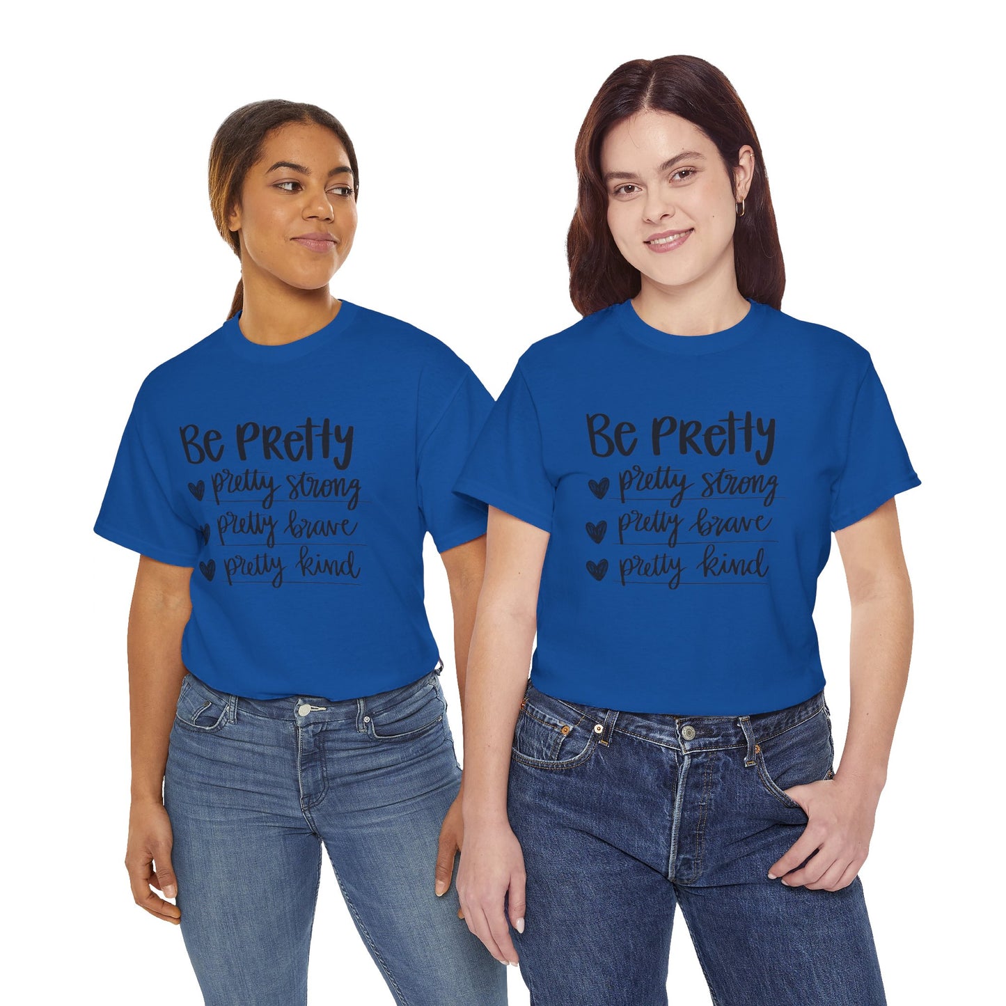 Be Pretty Printed T Shirt with Hearts