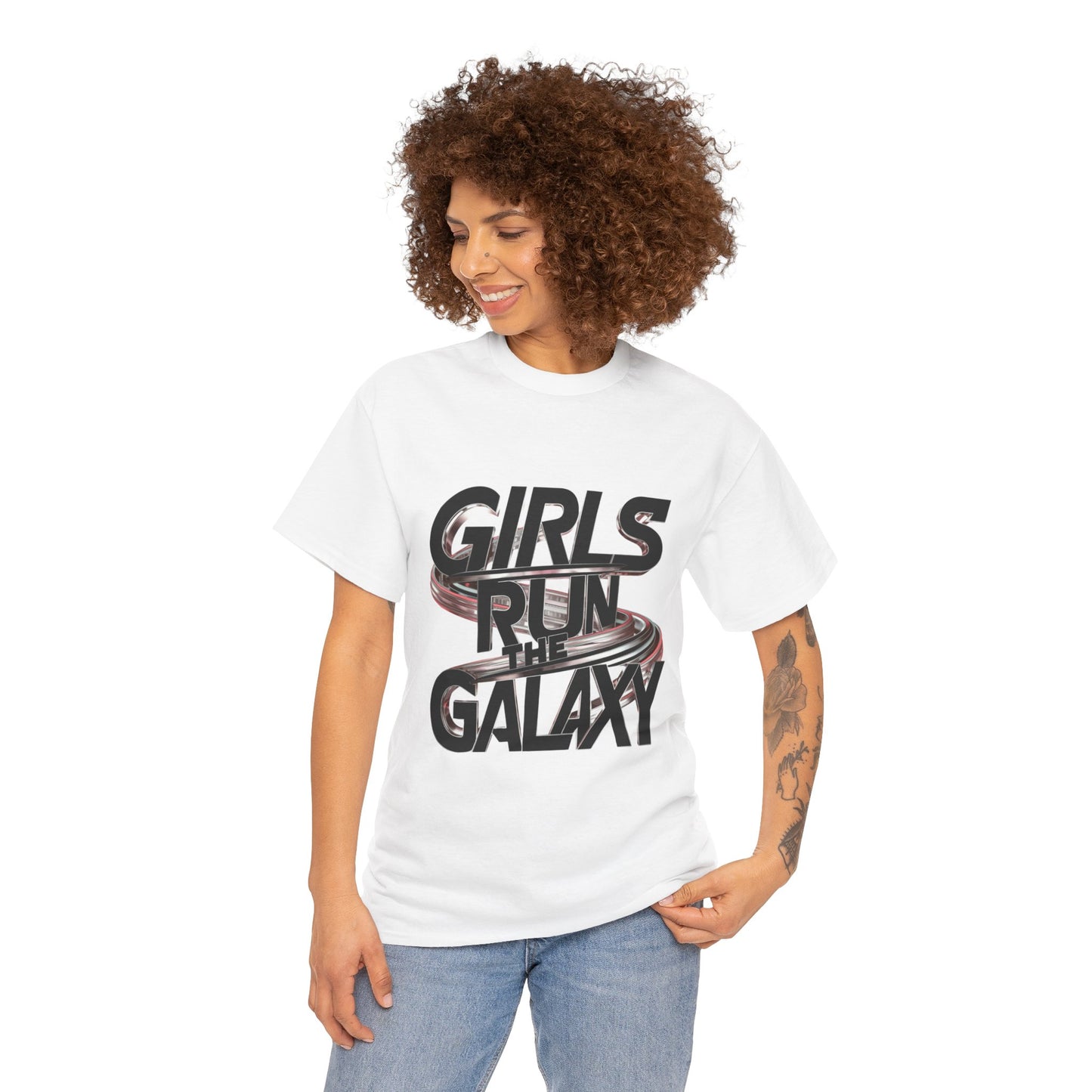 Girl Run The Galaxy T Shirt with Hearts