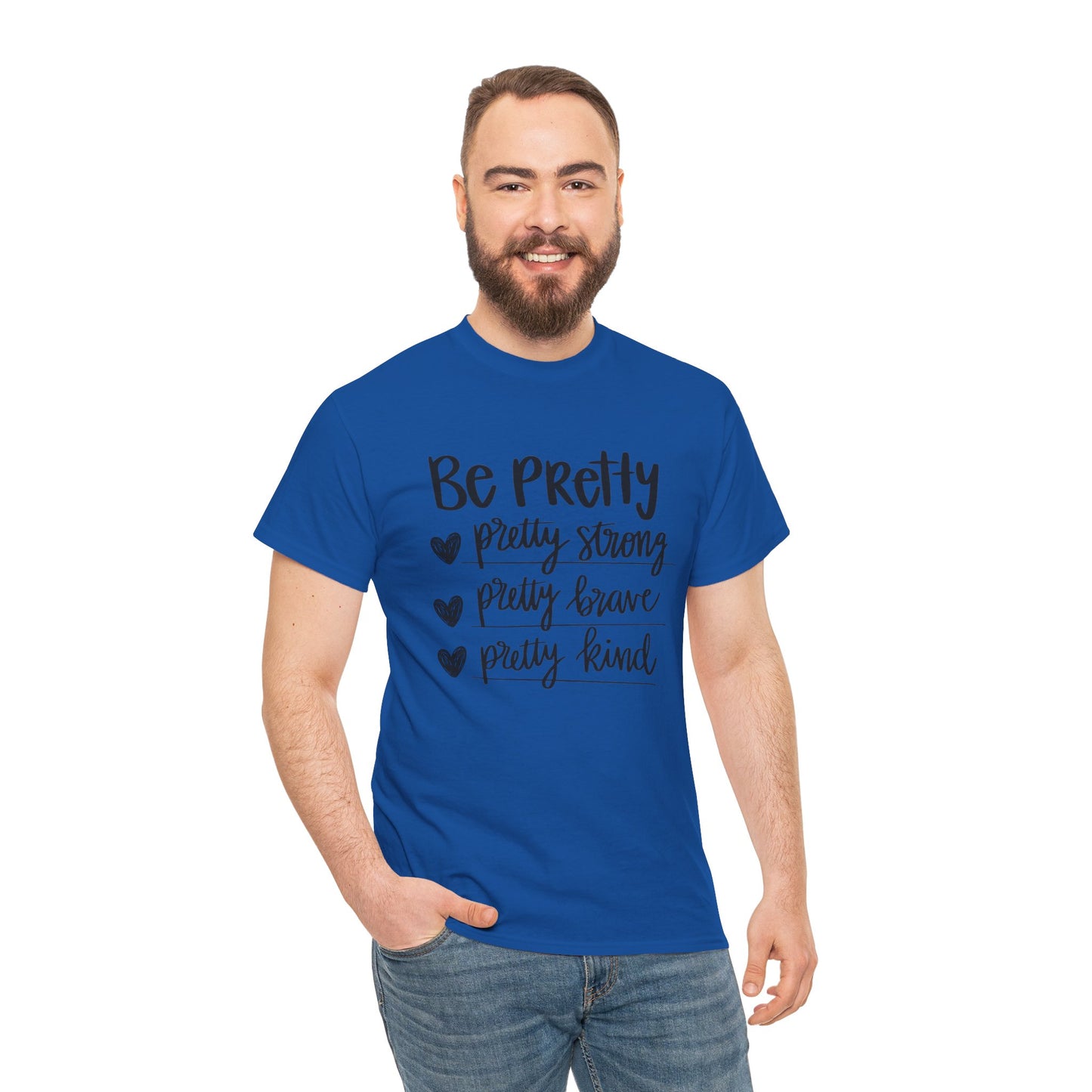 Be Pretty Printed T Shirt with Hearts