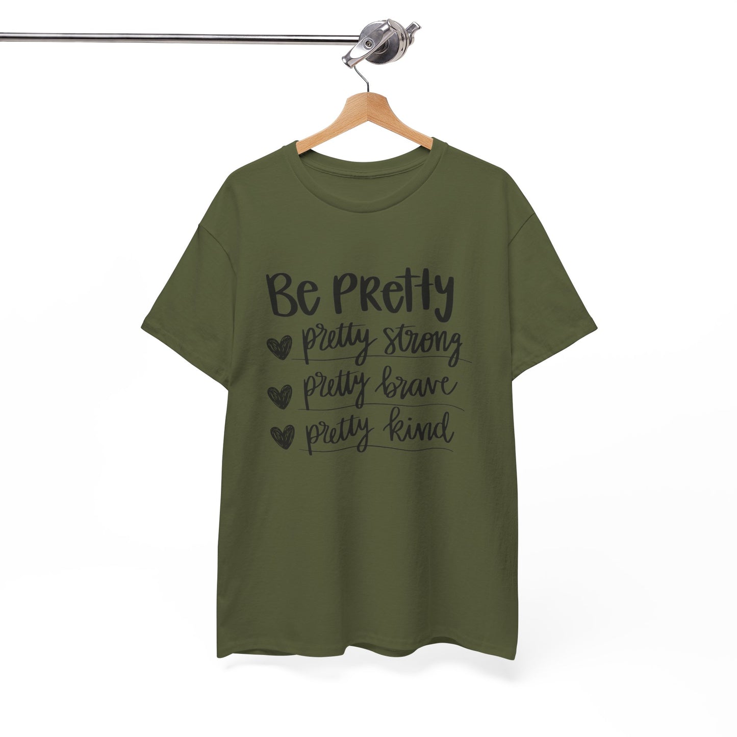 Be Pretty Printed T Shirt with Hearts