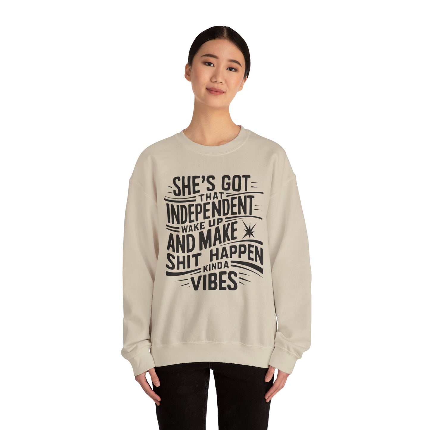 She's Got That Independent Wake Up Unisex Heavy Blend™ Crewneck Sweatshirt
