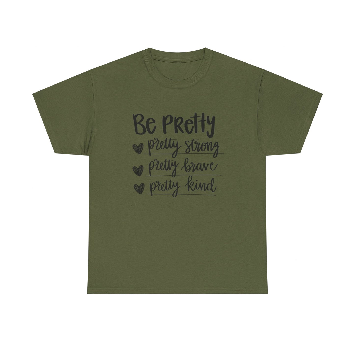 Be Pretty Printed T Shirt with Hearts
