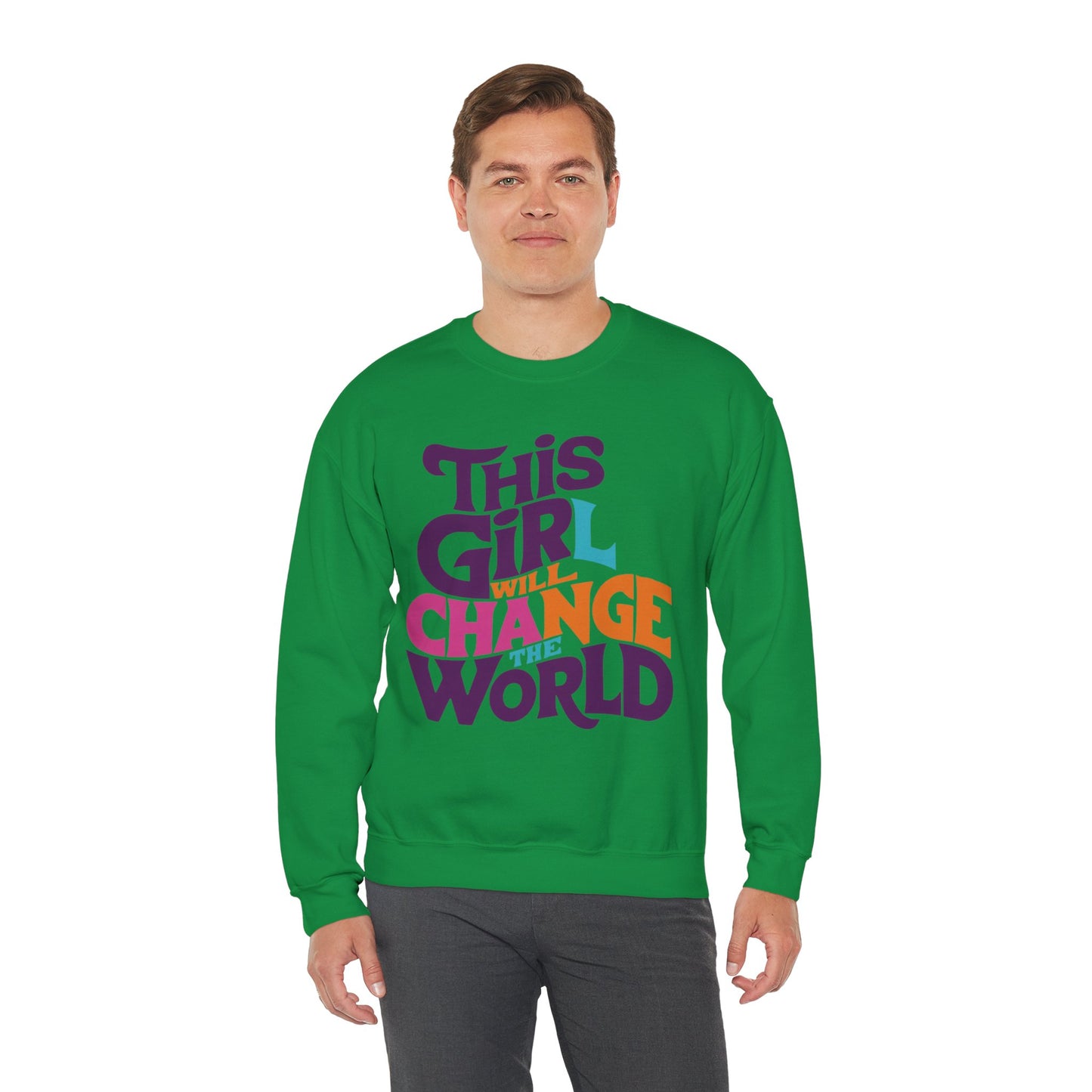 This Girl Will Change the World Unisex Heavy Blend™ Crewneck Sweatshirt