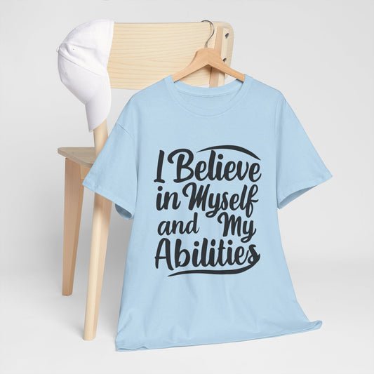 I Believe Printed T Shirt with Hearts