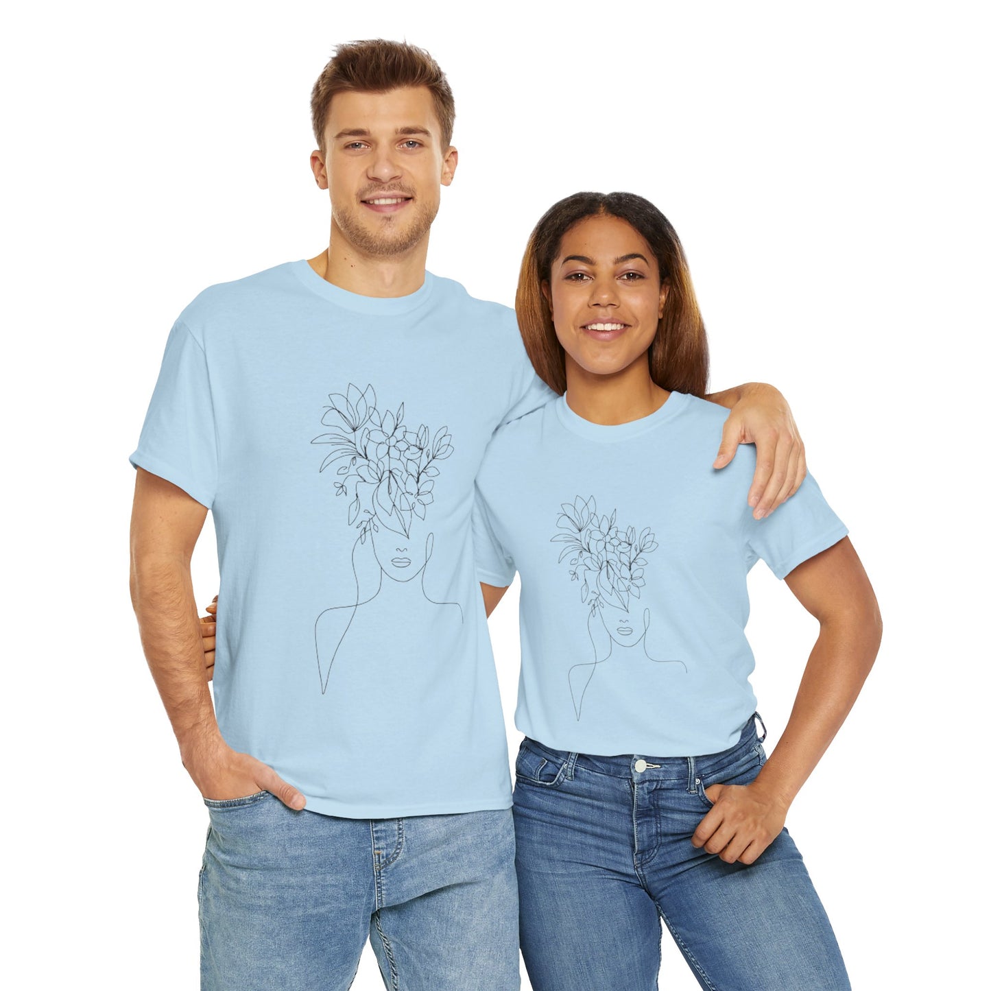 Women Artwork T Shirt with Hearts