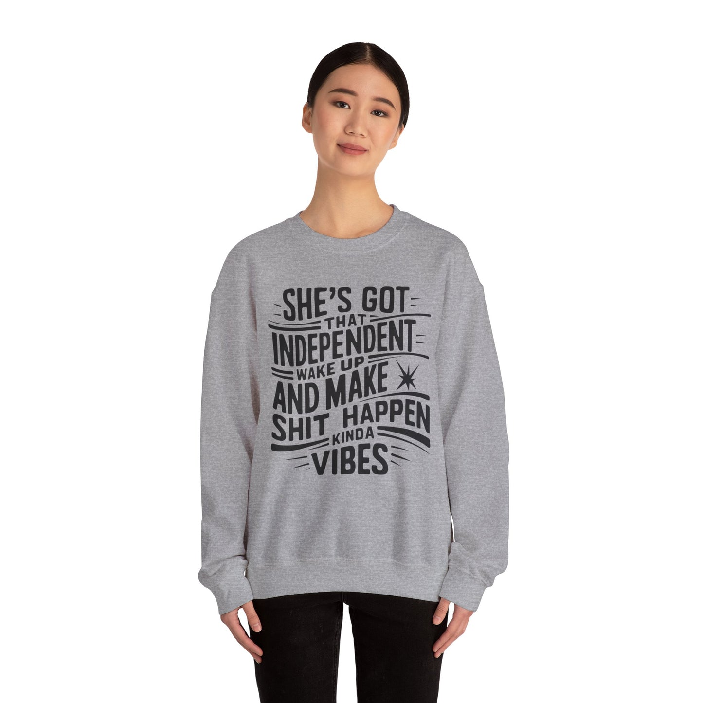 She's Got That Independent Wake Up Unisex Heavy Blend™ Crewneck Sweatshirt