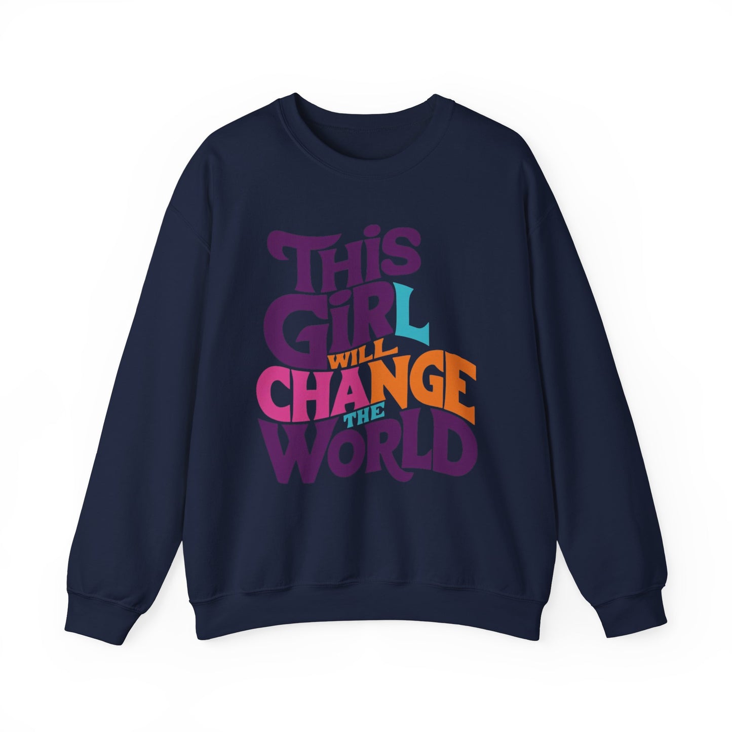 This Girl Will Change the World Unisex Heavy Blend™ Crewneck Sweatshirt