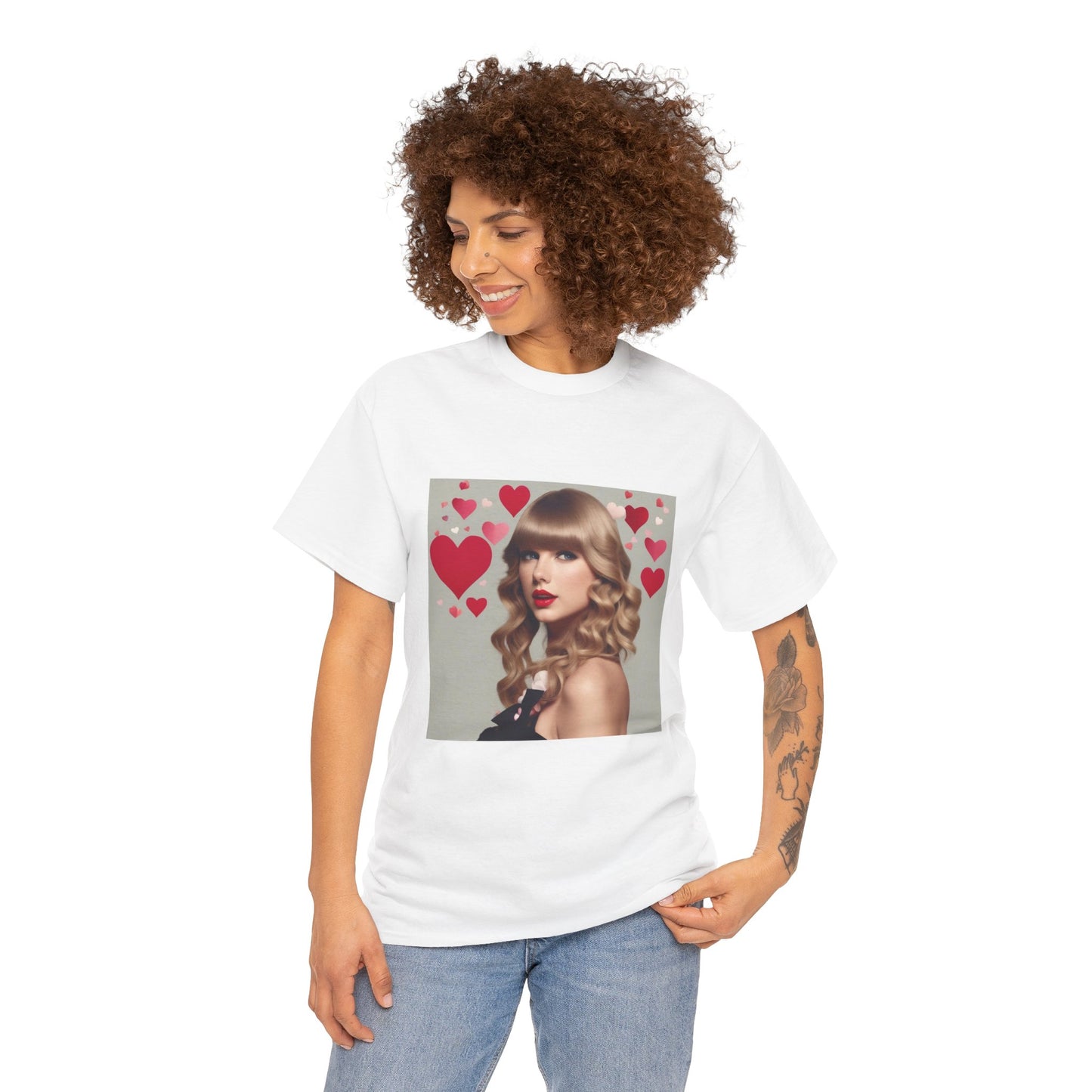 Taylor Swift T Shirt with Hearts