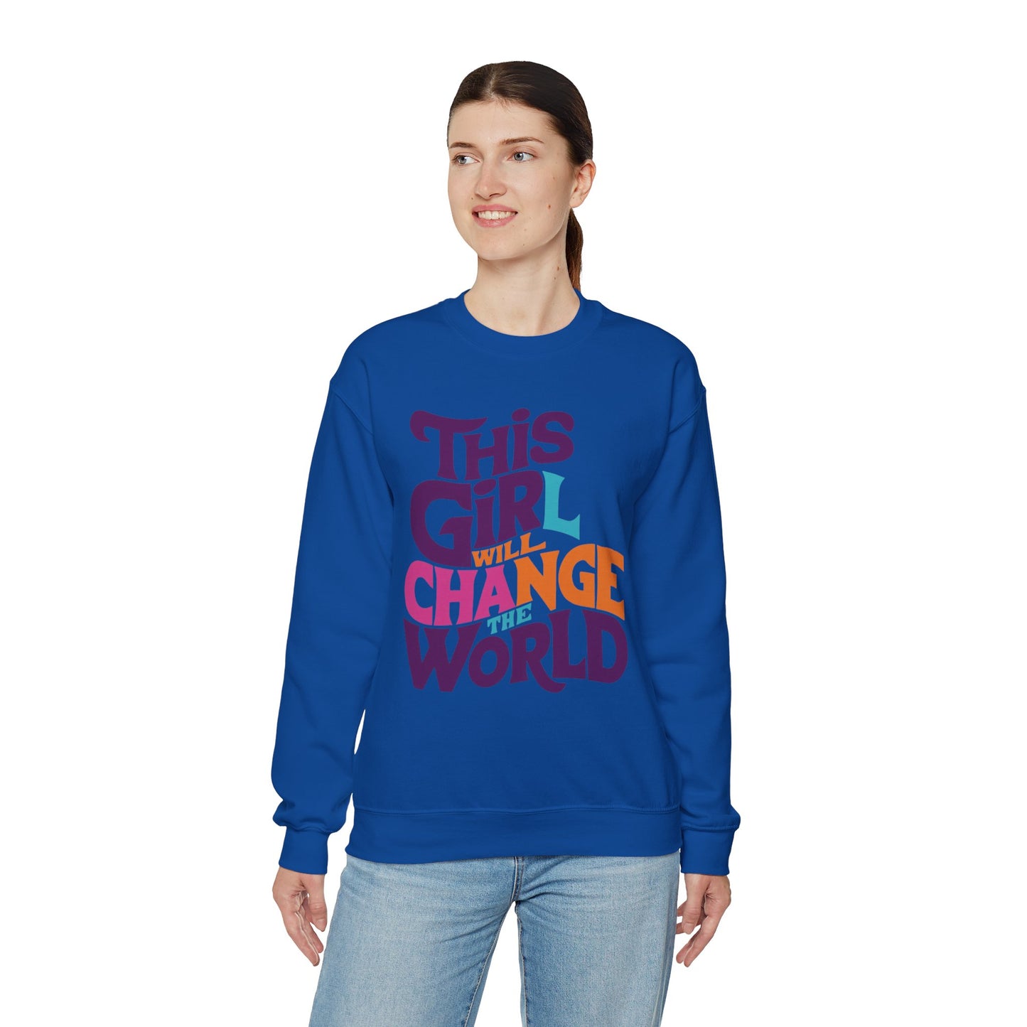 This Girl Will Change the World Unisex Heavy Blend™ Crewneck Sweatshirt