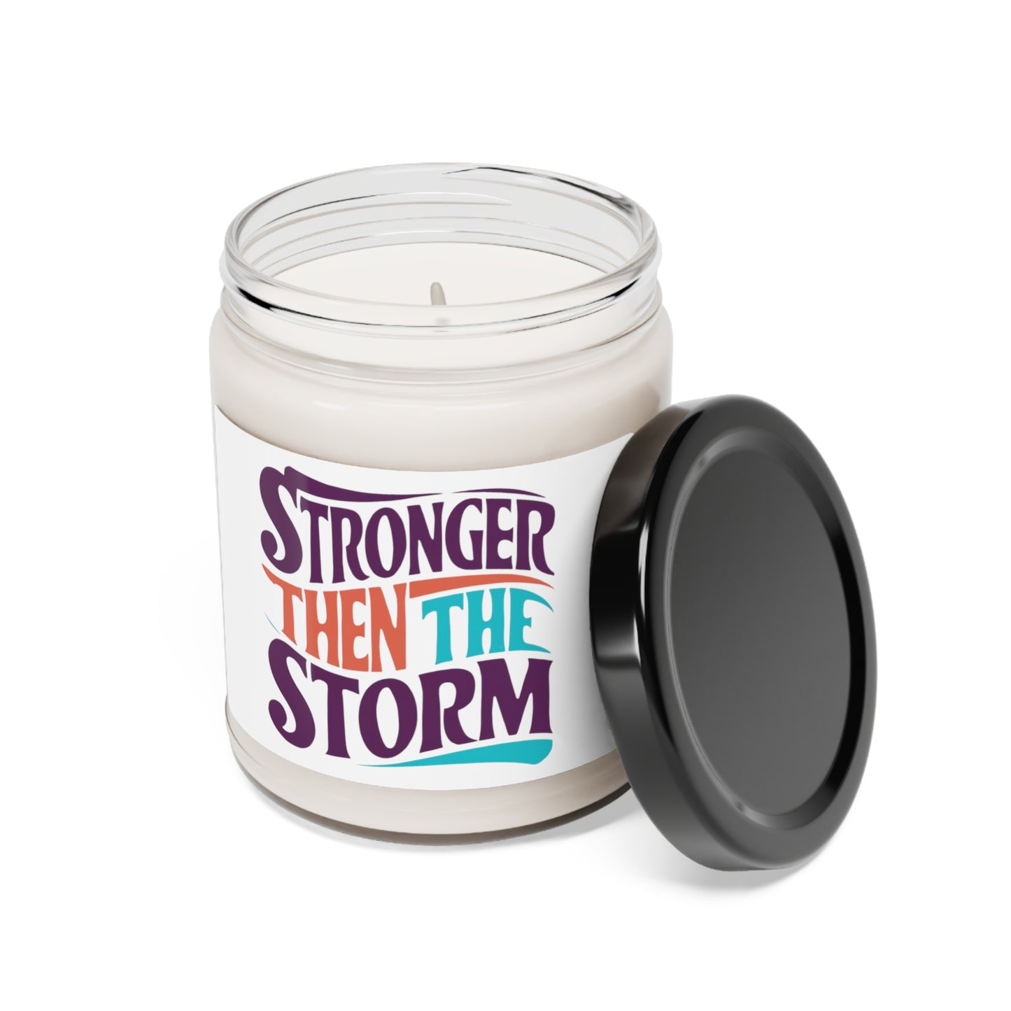 Stronger Then The Storm Printed Scented Soy Candle, 9oz