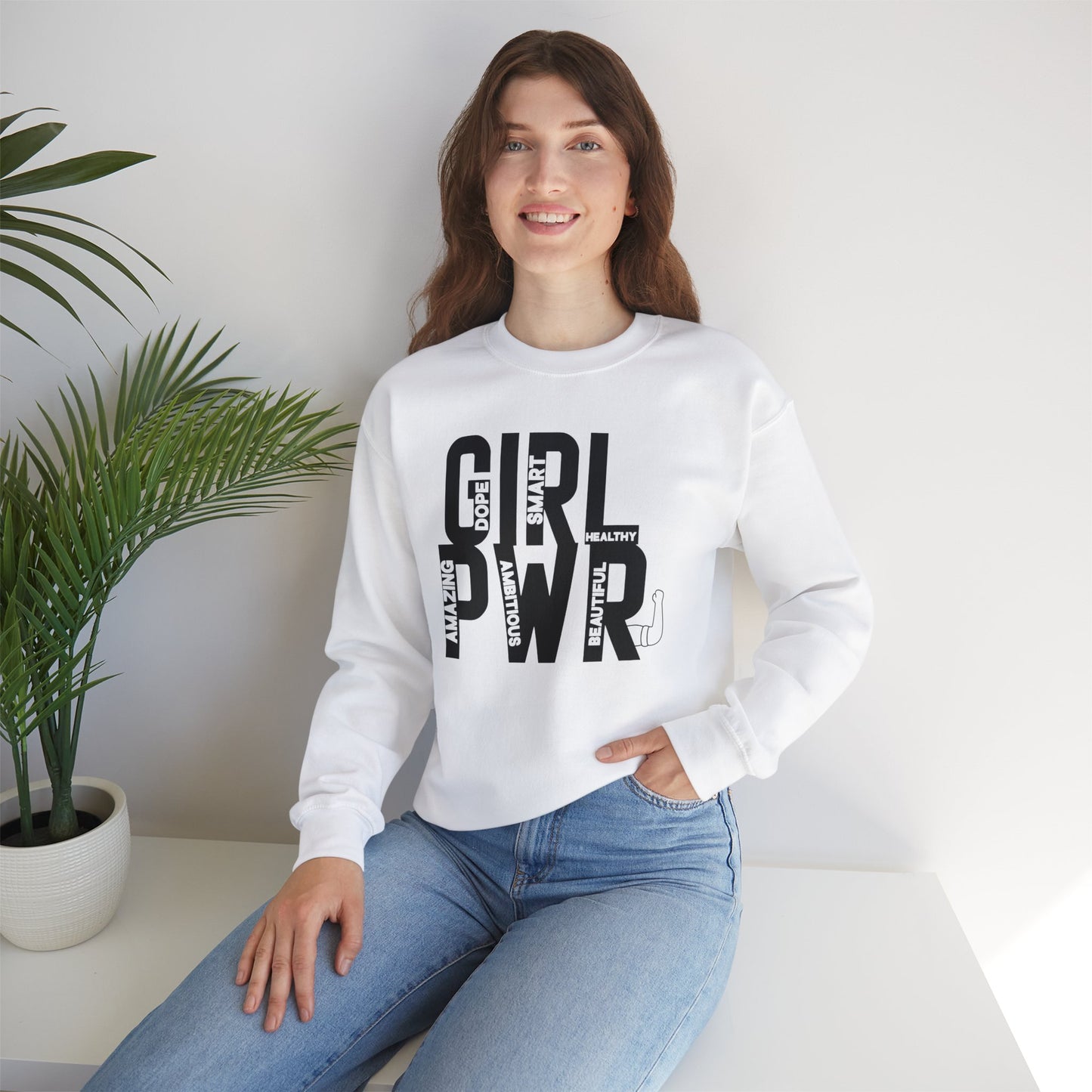 Girl PWR Unisex Heavy Blend™ Crewneck Sweatshirt