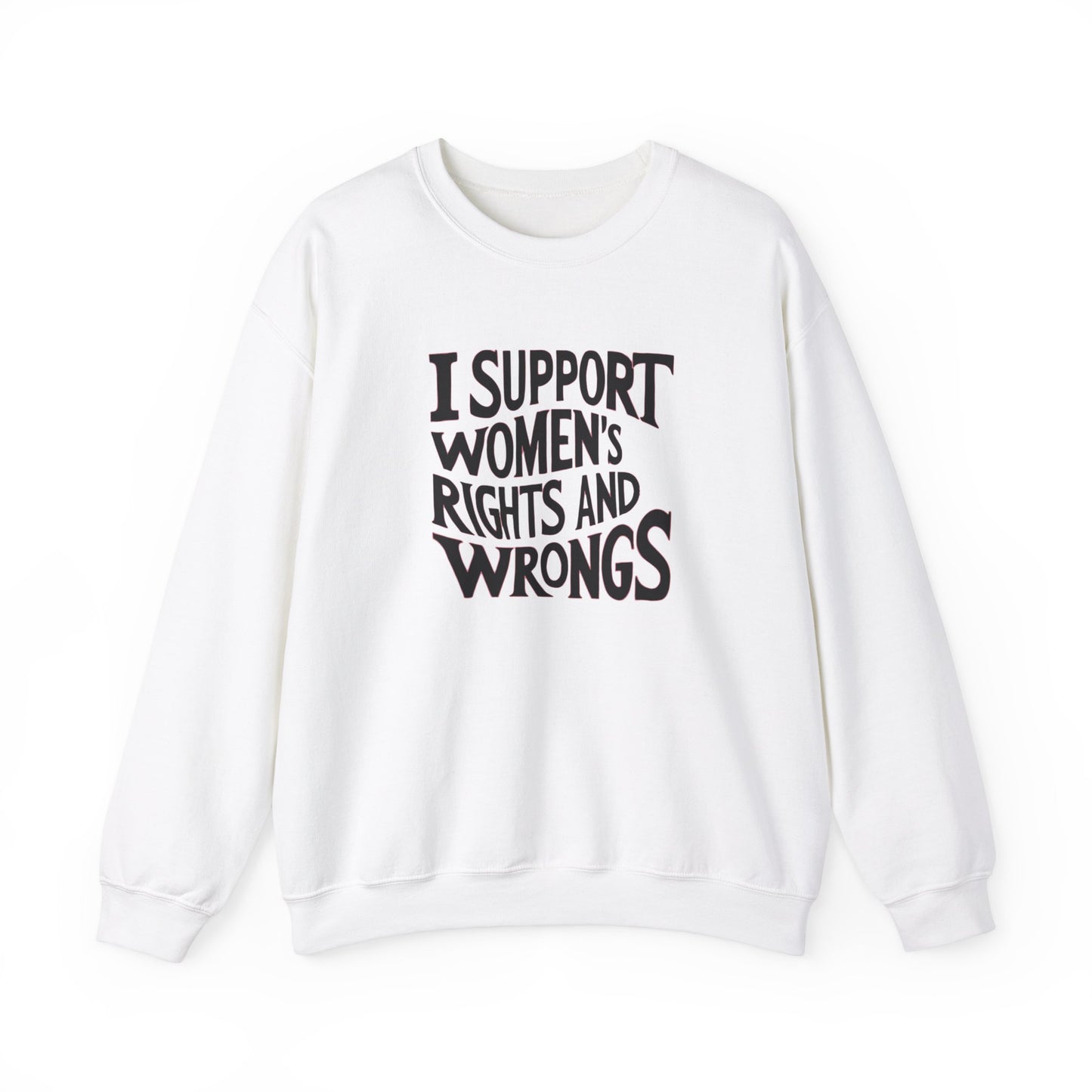 I support Women's Rights And Wrongs Unisex Heavy Blend™ Crewneck Sweatshirt