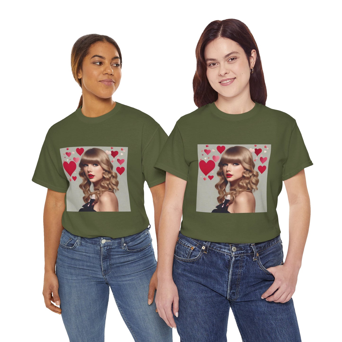 Taylor Swift T Shirt with Hearts