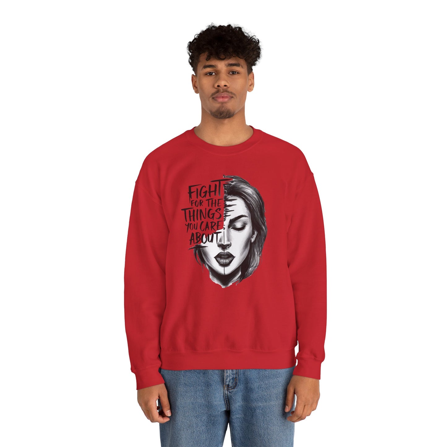 Fight For The Things You Care About Unisex Heavy Blend™ Crewneck Sweatshirt