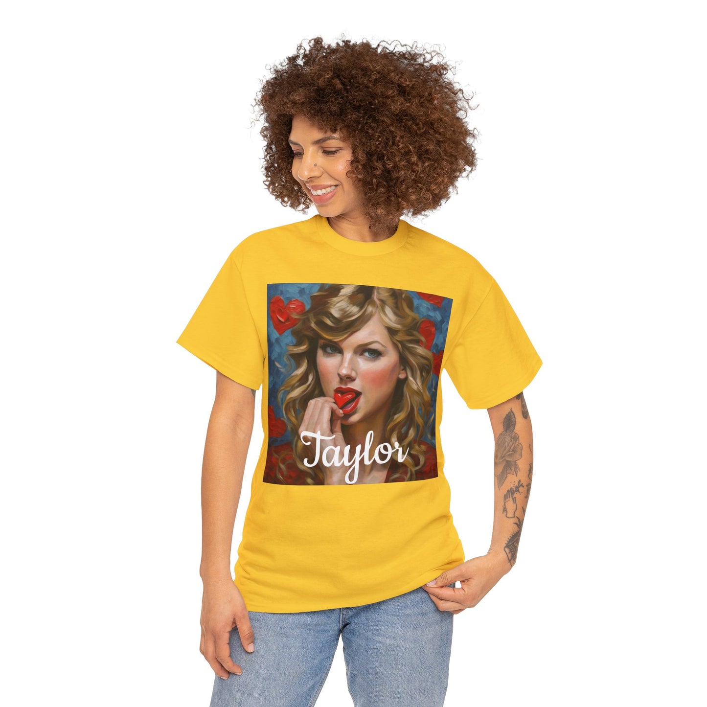 Taylor Swift T Shirt with Hearts