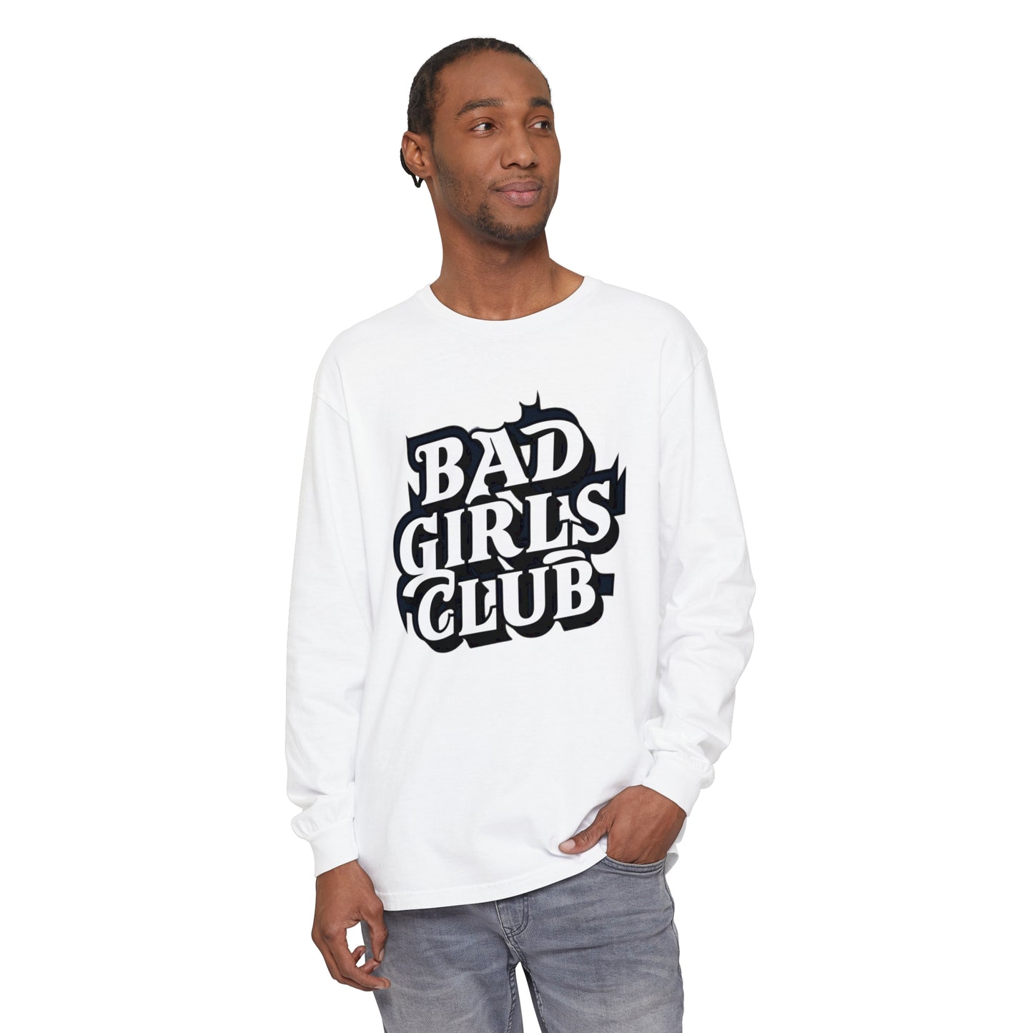 Bad Girls Club Women Garment-dyed Long Sleeve T-Shirt