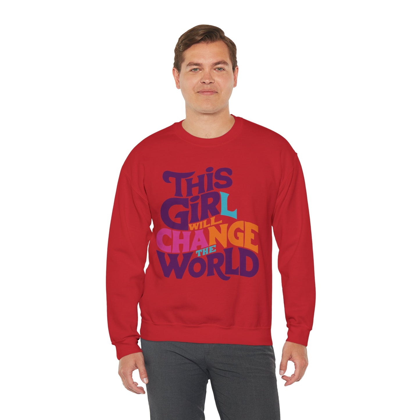 This Girl Will Change the World Unisex Heavy Blend™ Crewneck Sweatshirt