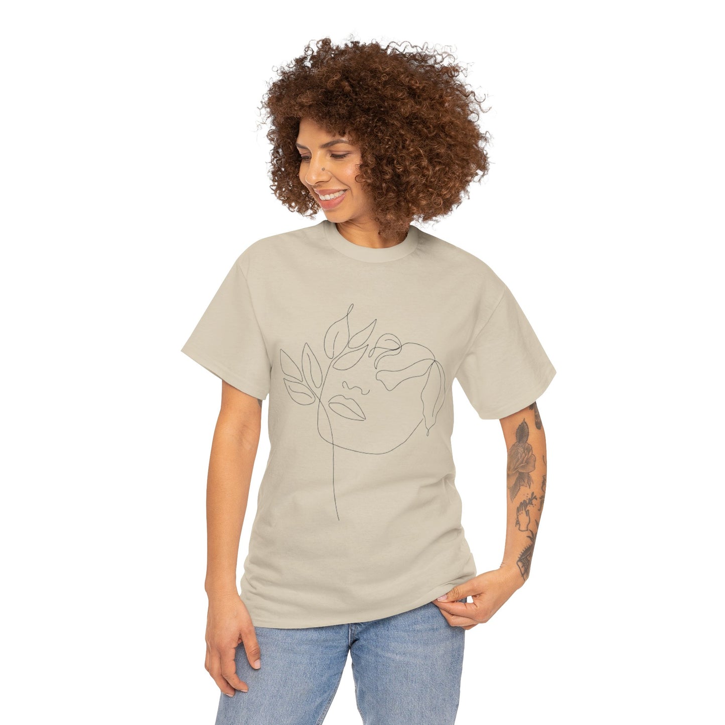 Women Artwork T Shirt with Hearts