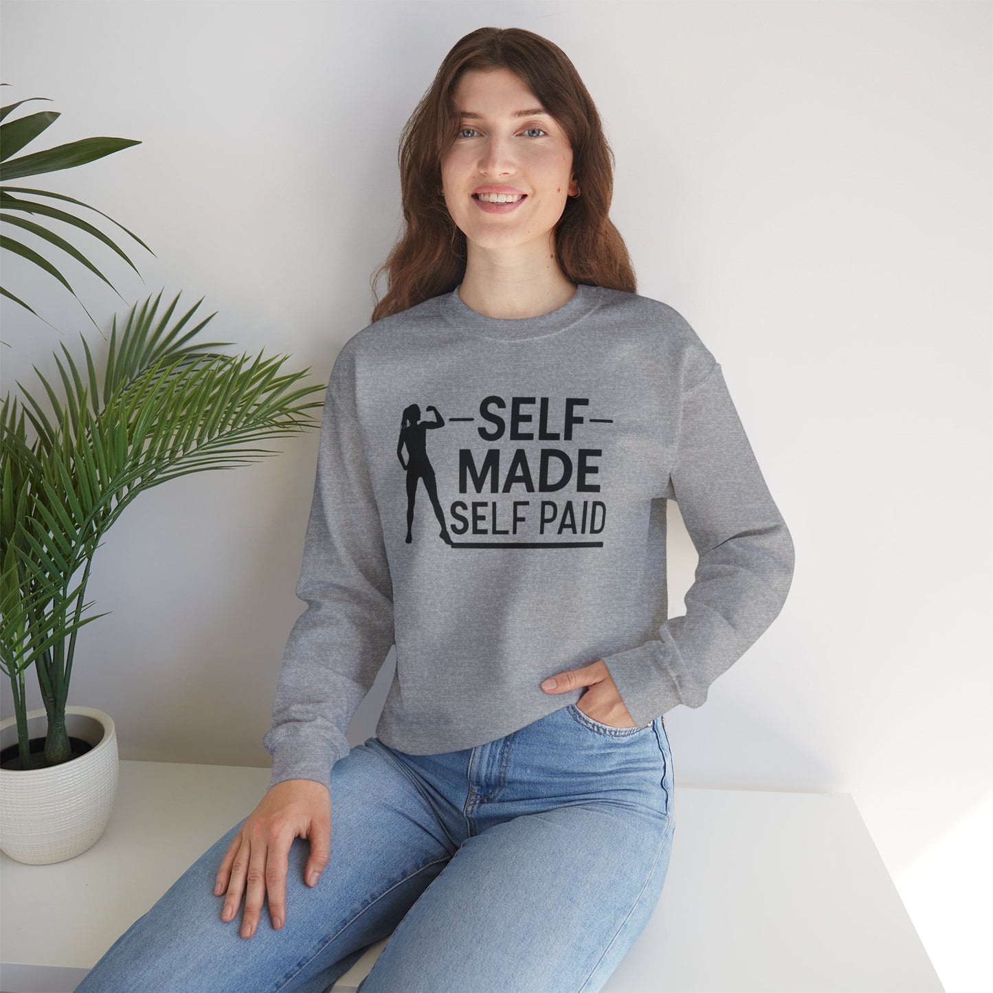 Self Made Self Paid Unisex Heavy Blend™ Crewneck Sweatshirt