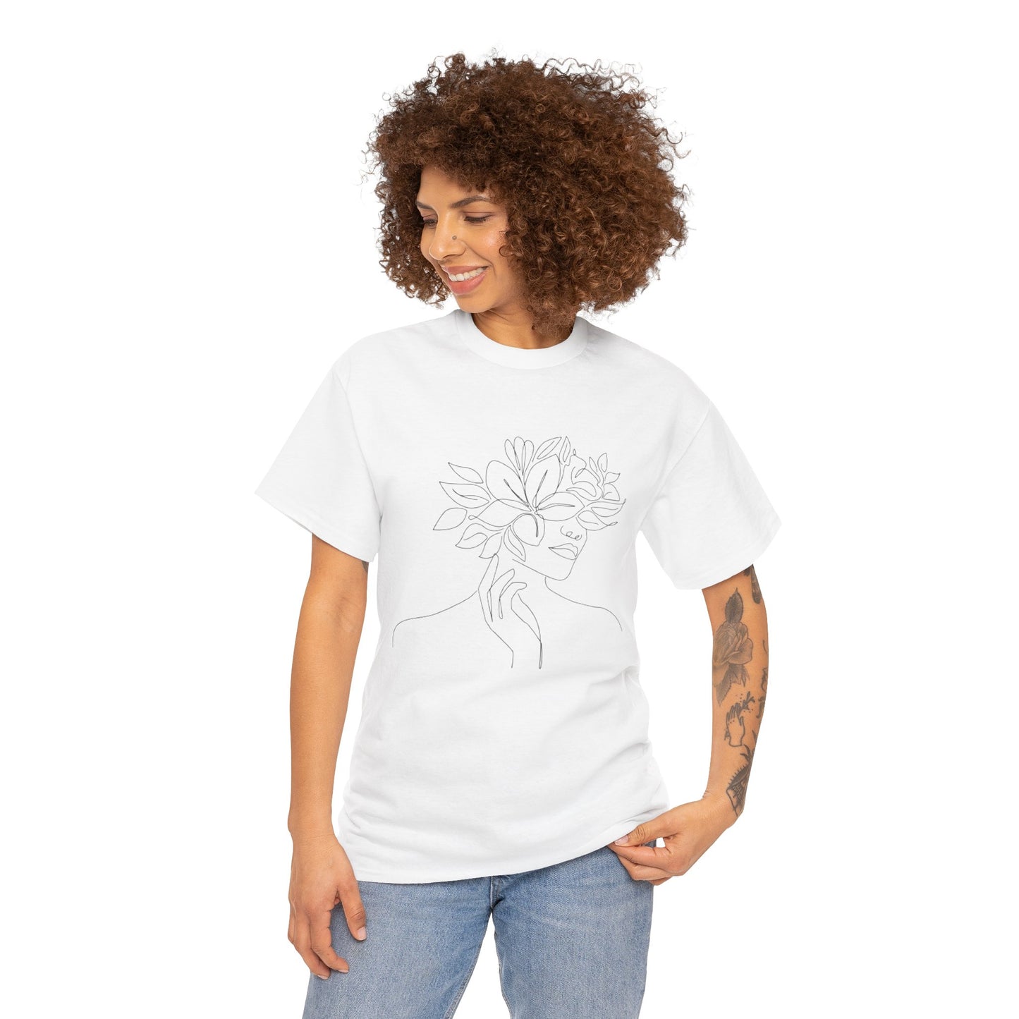 Women Artwork T Shirt with Hearts