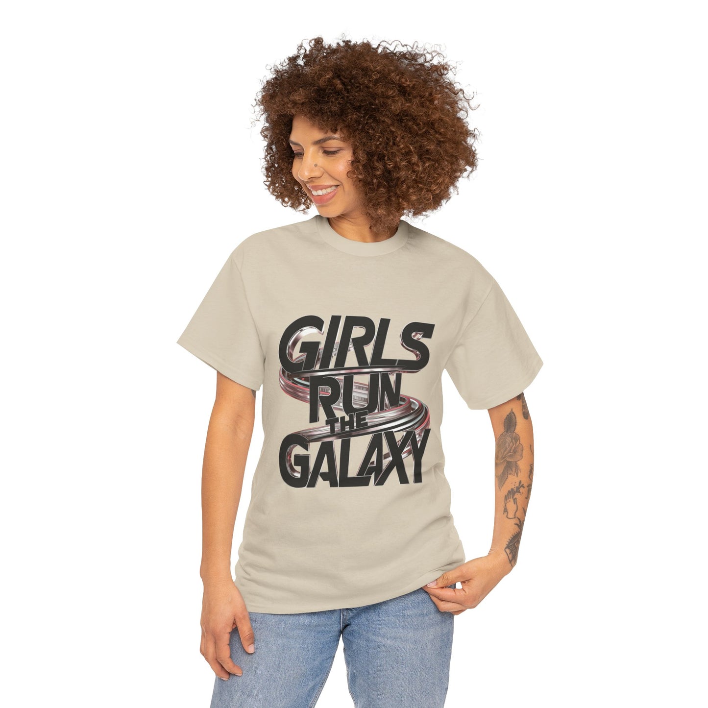 Girl Run The Galaxy T Shirt with Hearts