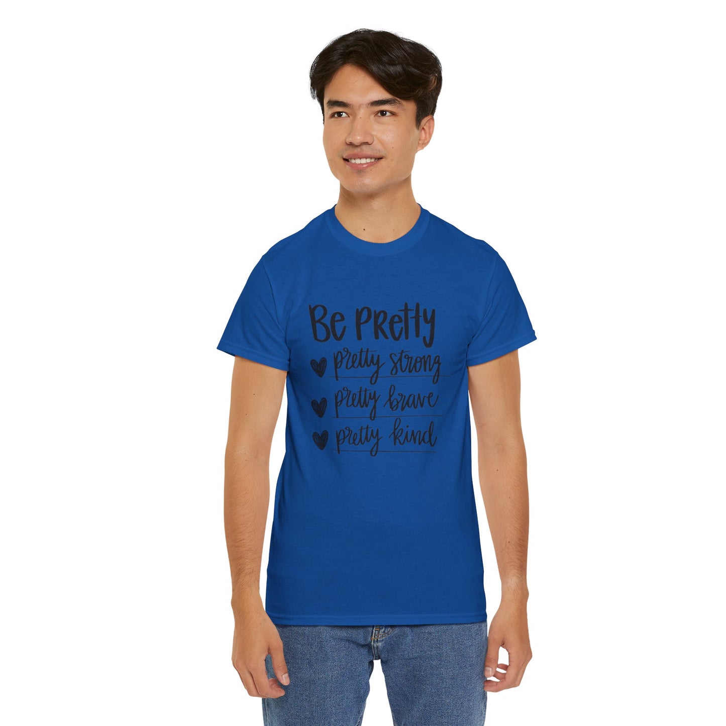 Be Pretty Printed T Shirt with Hearts