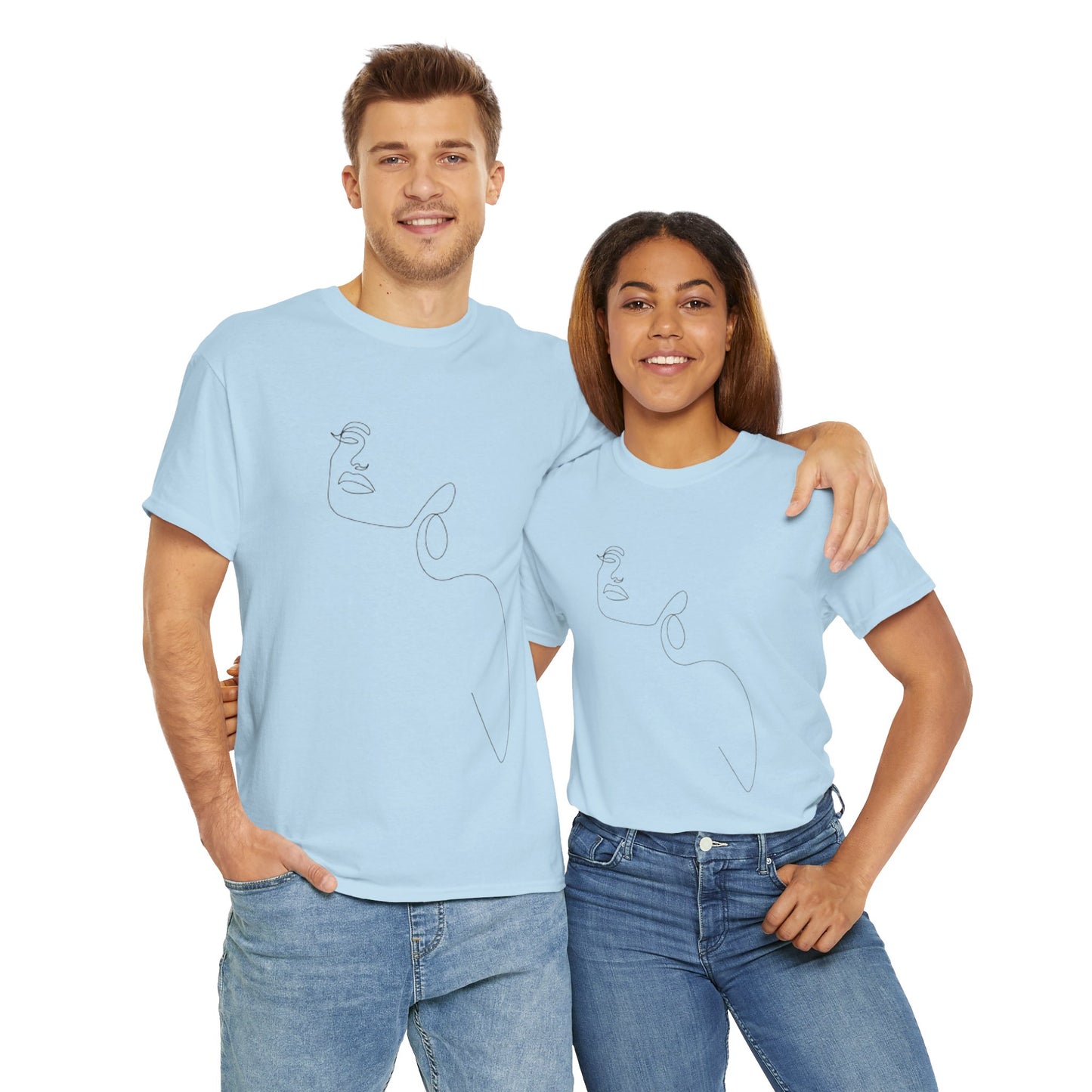 Women Artwork T Shirt with Hearts