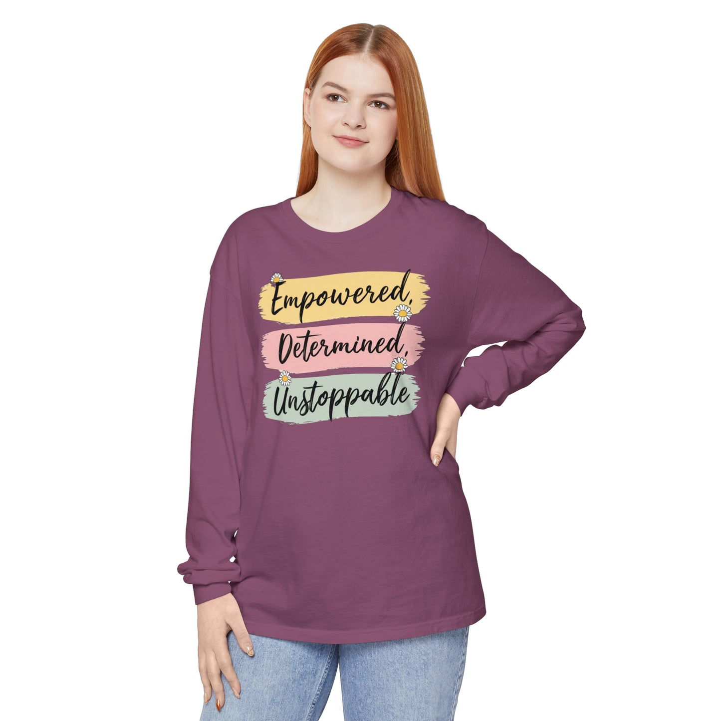 Empowered Women Garment-dyed Long Sleeve T-Shirt